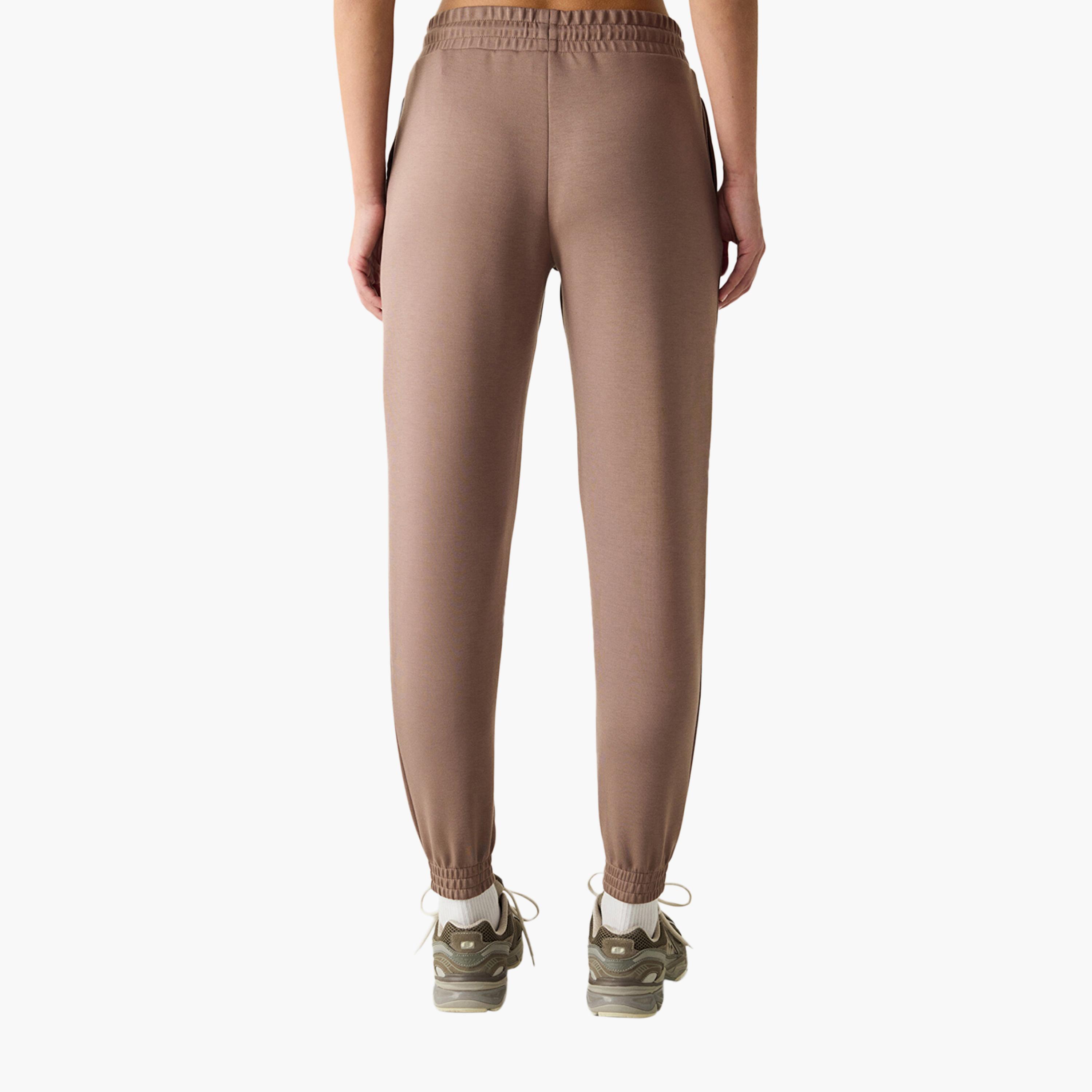 Penti Brown Tapered Women's Active Joggers-women-clothing-bottoms-joggers-image-3