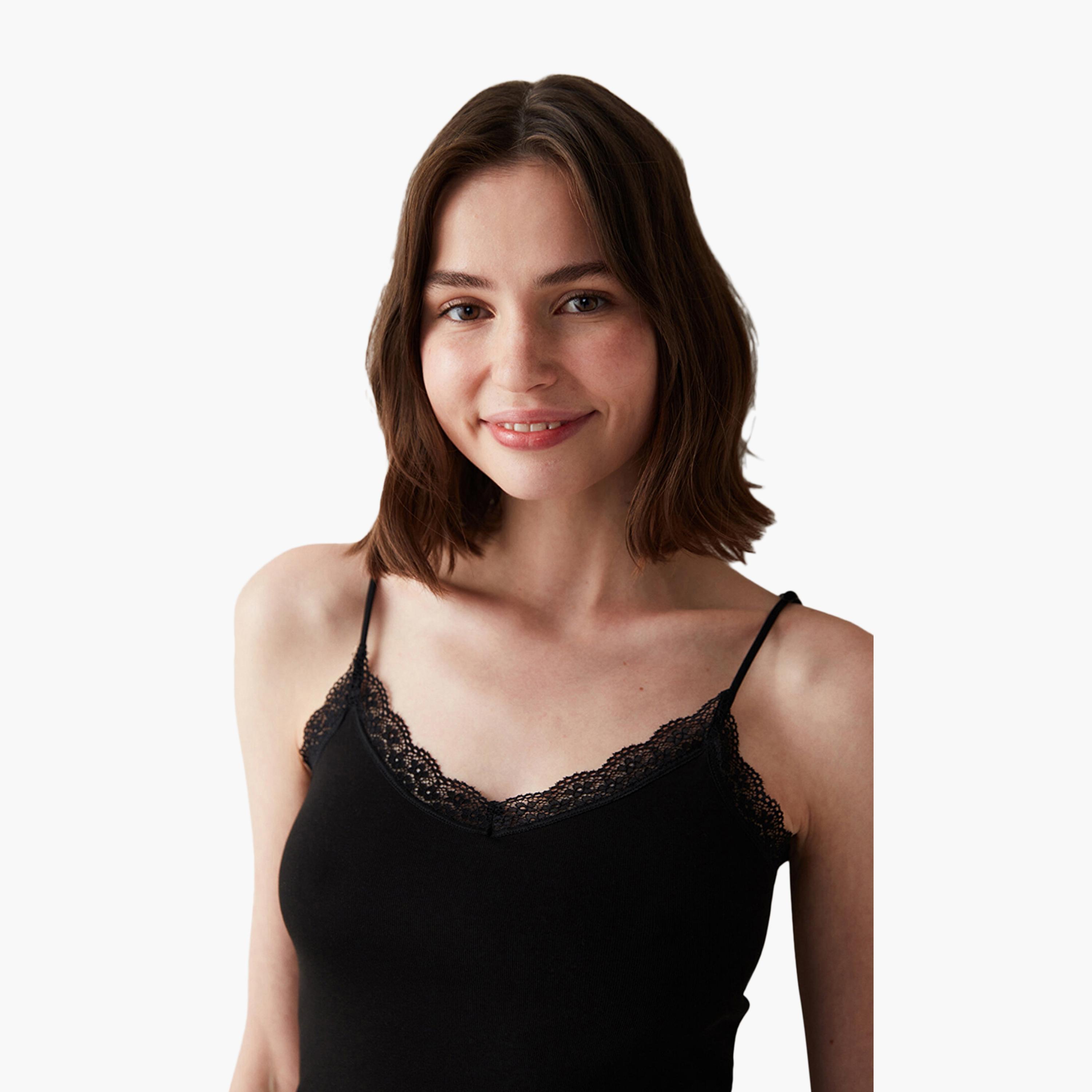 قميص داخلي نسائي سادة بدون أكمام وحمالات من بينتي-women-clothing-lingerie-camisoles-image-16