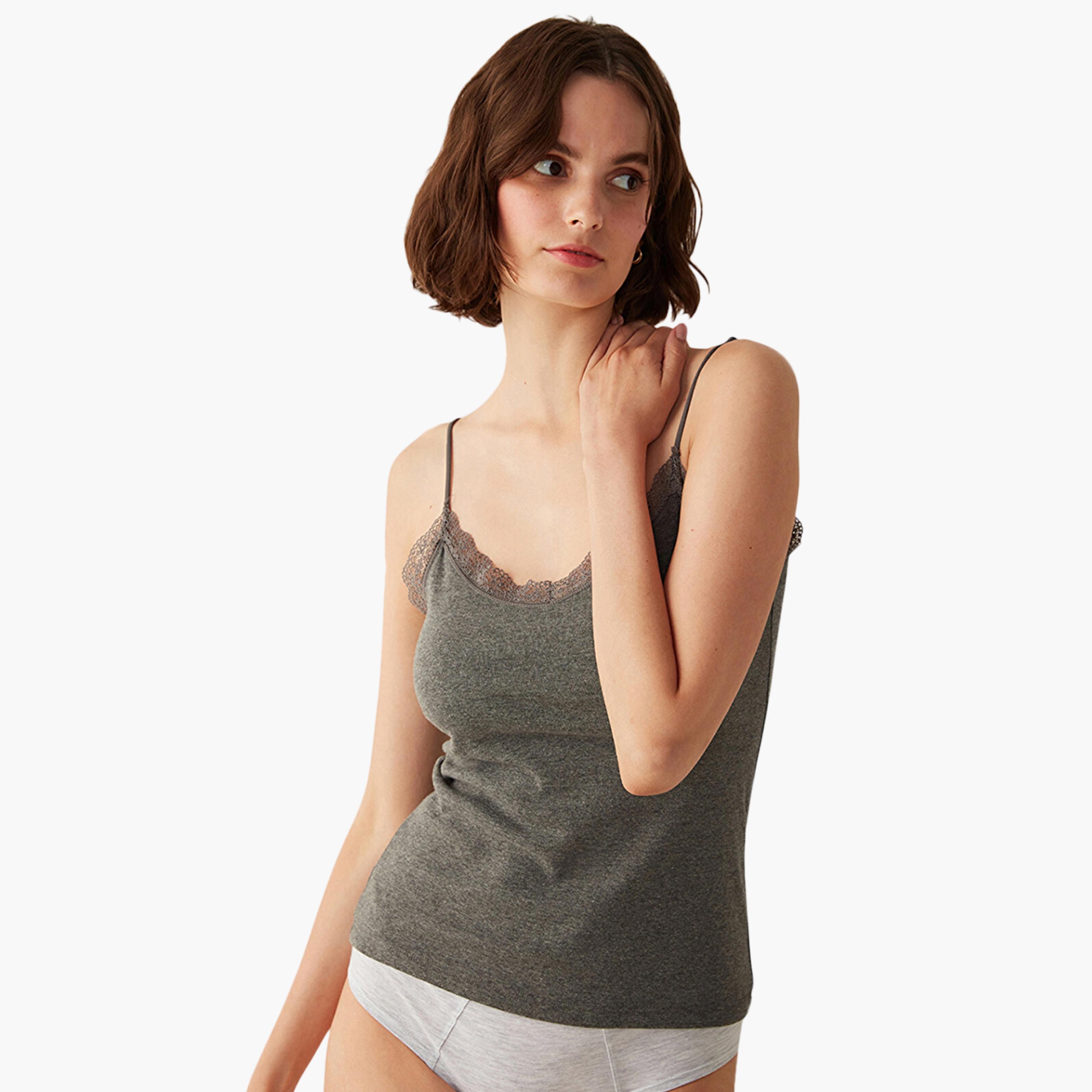 Penti Plain Strappy Sleeveless Women's Camisole-women-clothing-lingerie-camisoles-image-1