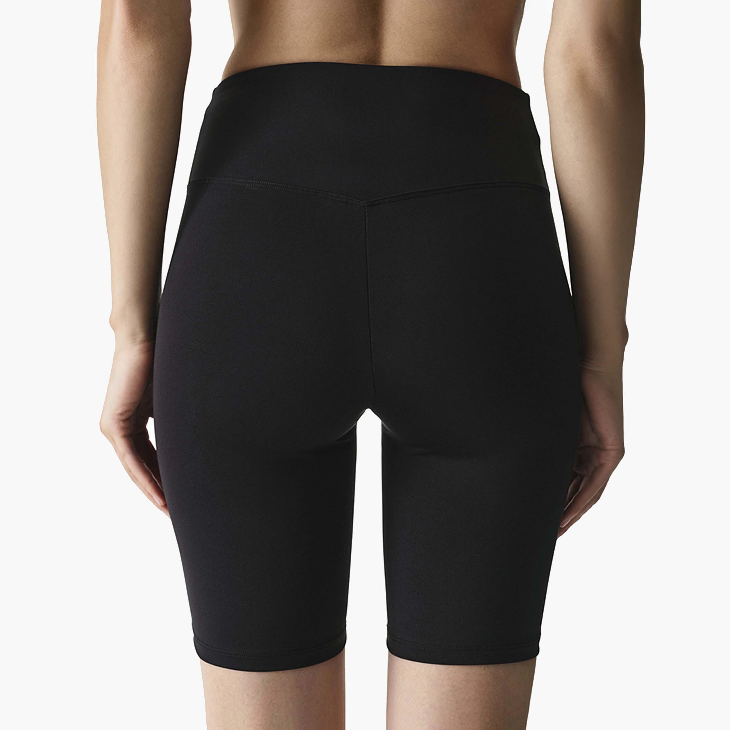 شورت سادة بخصر مرتفع للنساء من بينتي-women-clothing-sportswearandactivewear-bottoms-athleticskirtsandshorts-image-3