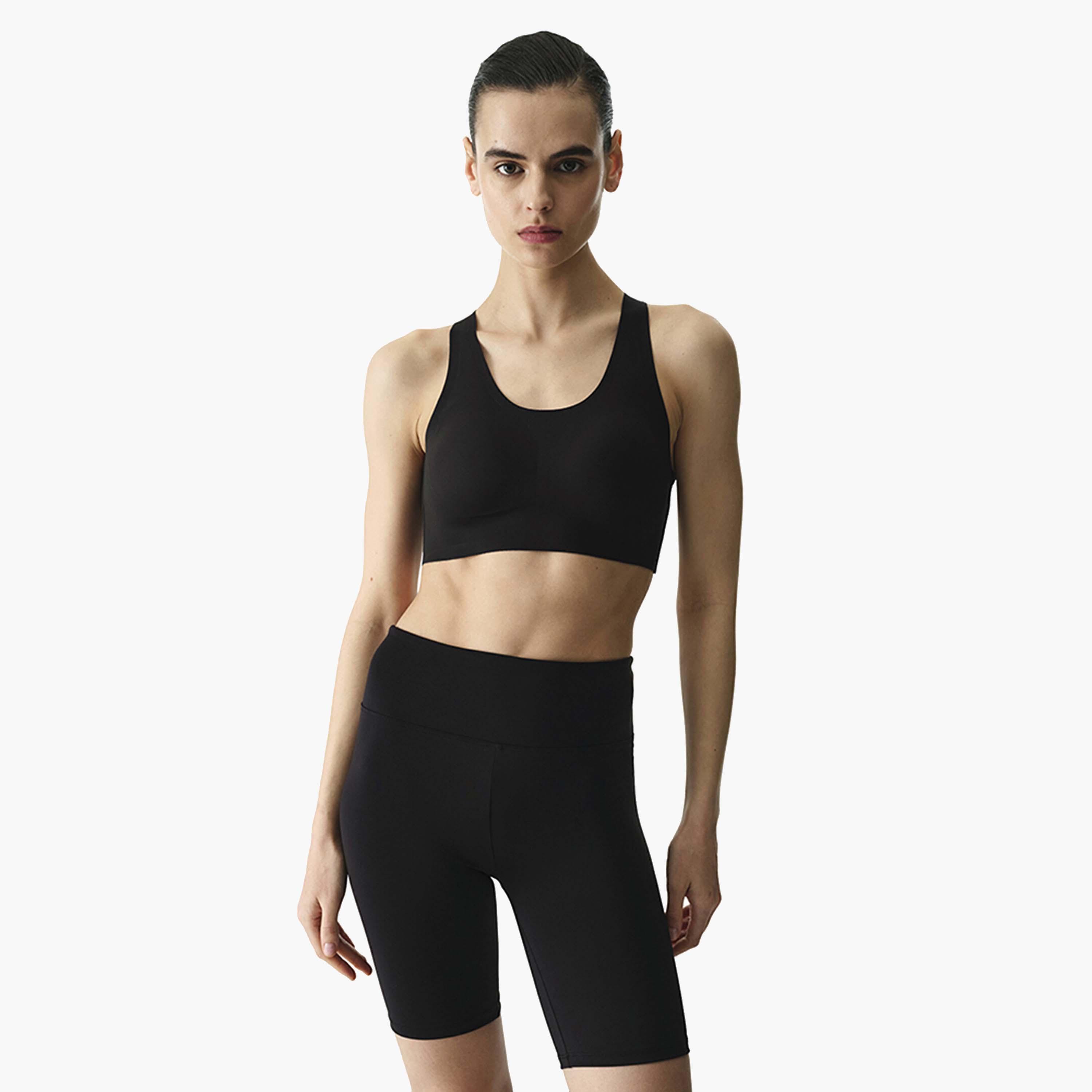 شورت سادة بخصر مرتفع للنساء من بينتي-women-clothing-sportswearandactivewear-bottoms-athleticskirtsandshorts-image-4