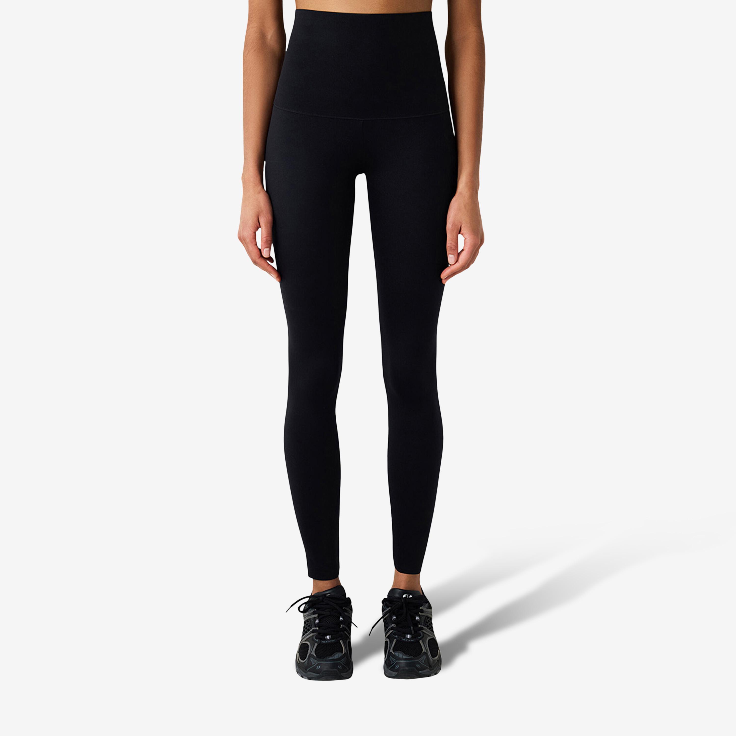 بنطال ضيق (ليجن) حريمي سادة بخصر مطاطي مرتفع من بينتي-women-clothing-bottoms-leggings-image-1