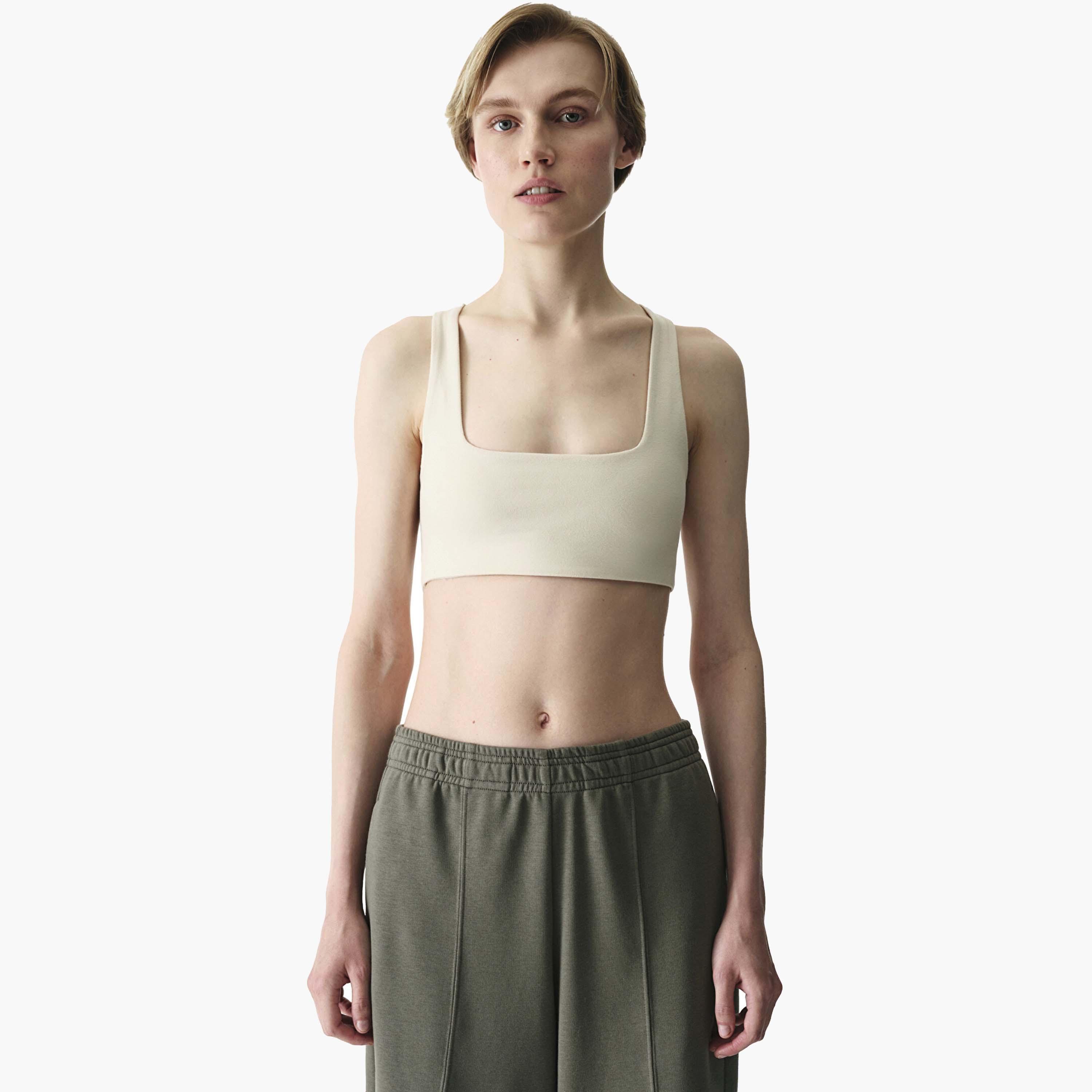Penti Twisted Back Beige Cotton Non-Wired Medium Support Unlined Women's Sports Bra-women-clothing-lingerie-bras-image-1