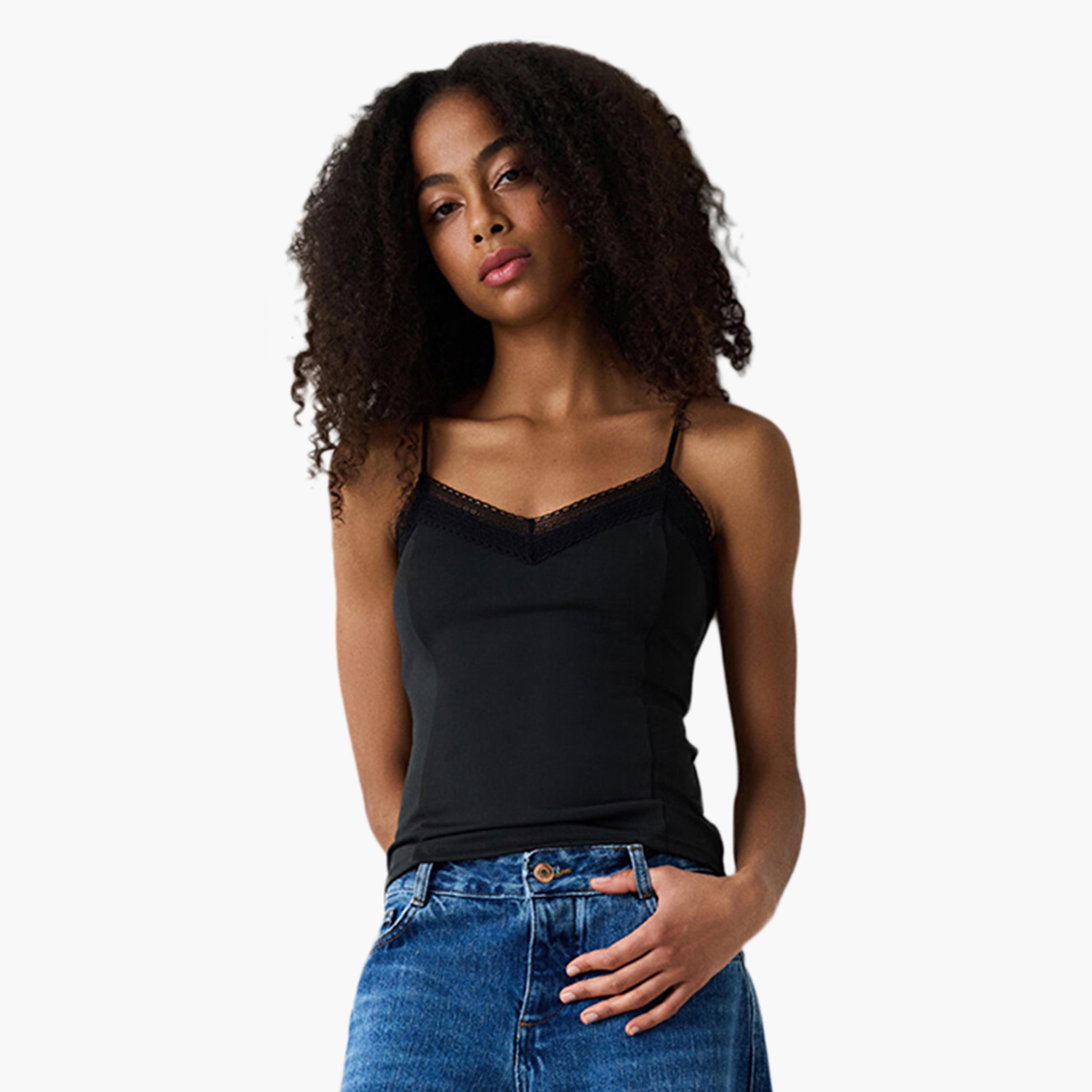 Penti Lace Trim Women's Cami Top-women-clothing-shirtsandblouses-blouses-image-1