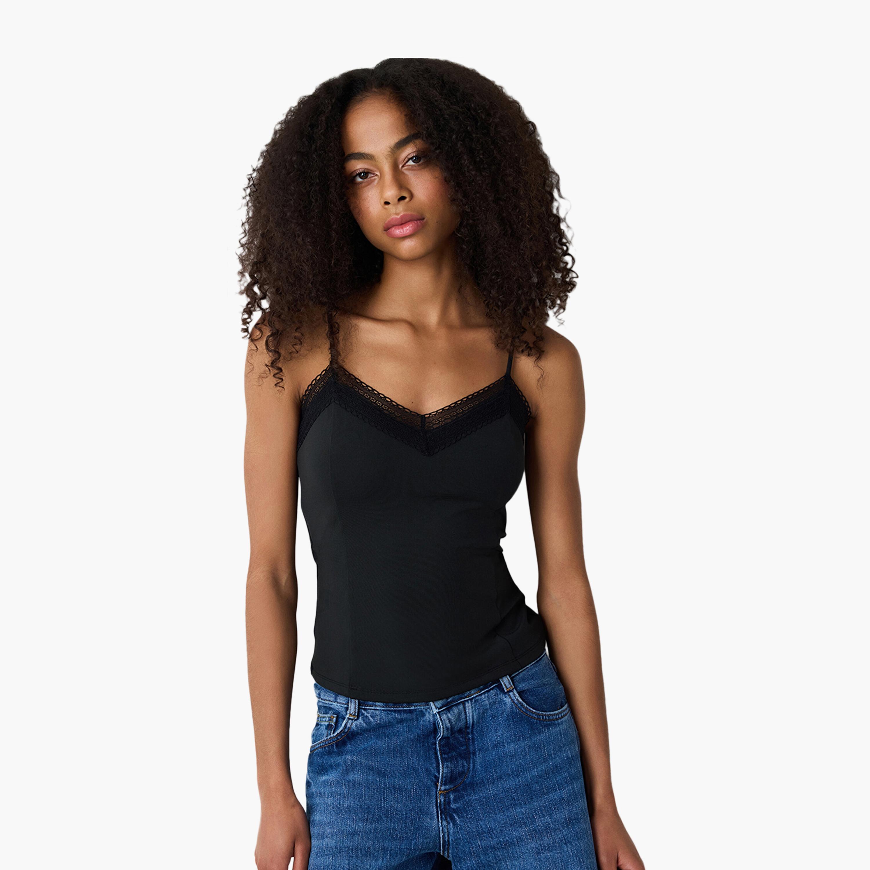 Penti Lace Trim Women's Cami Top-women-clothing-shirtsandblouses-blouses-image-3