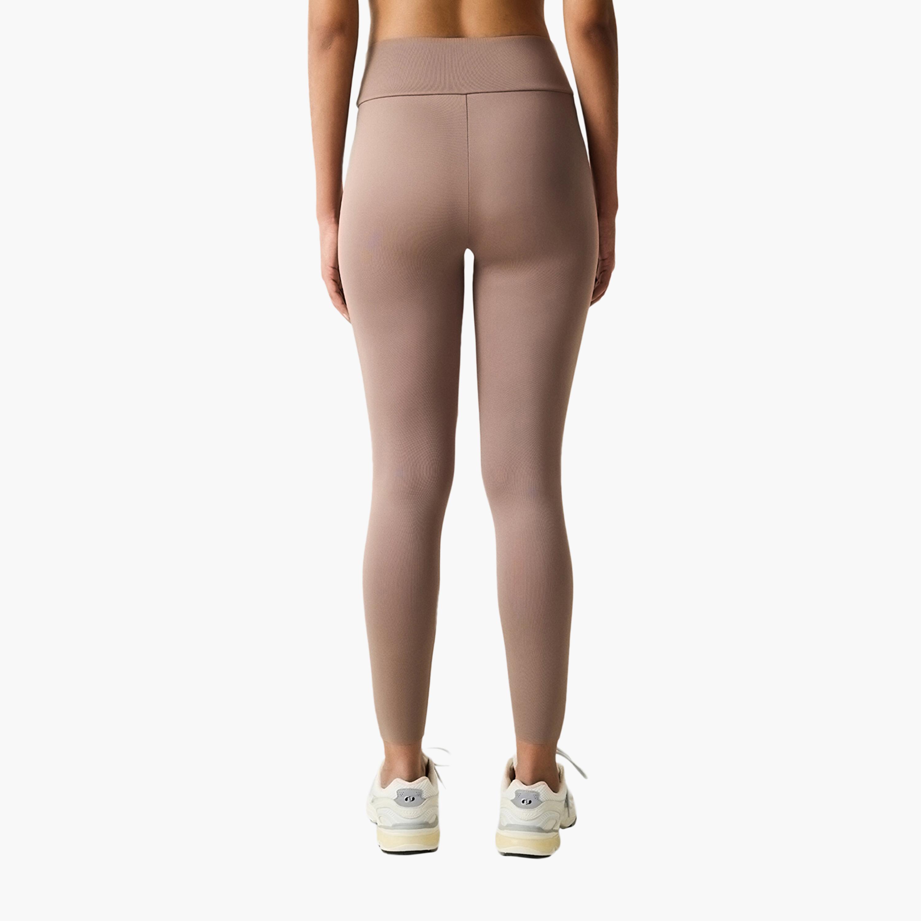 بنطال ضيق نسائي رياضي ضيق بني اللون من بينتي-women-clothing-sportswearandactivewear-bottoms-leggings-image-3