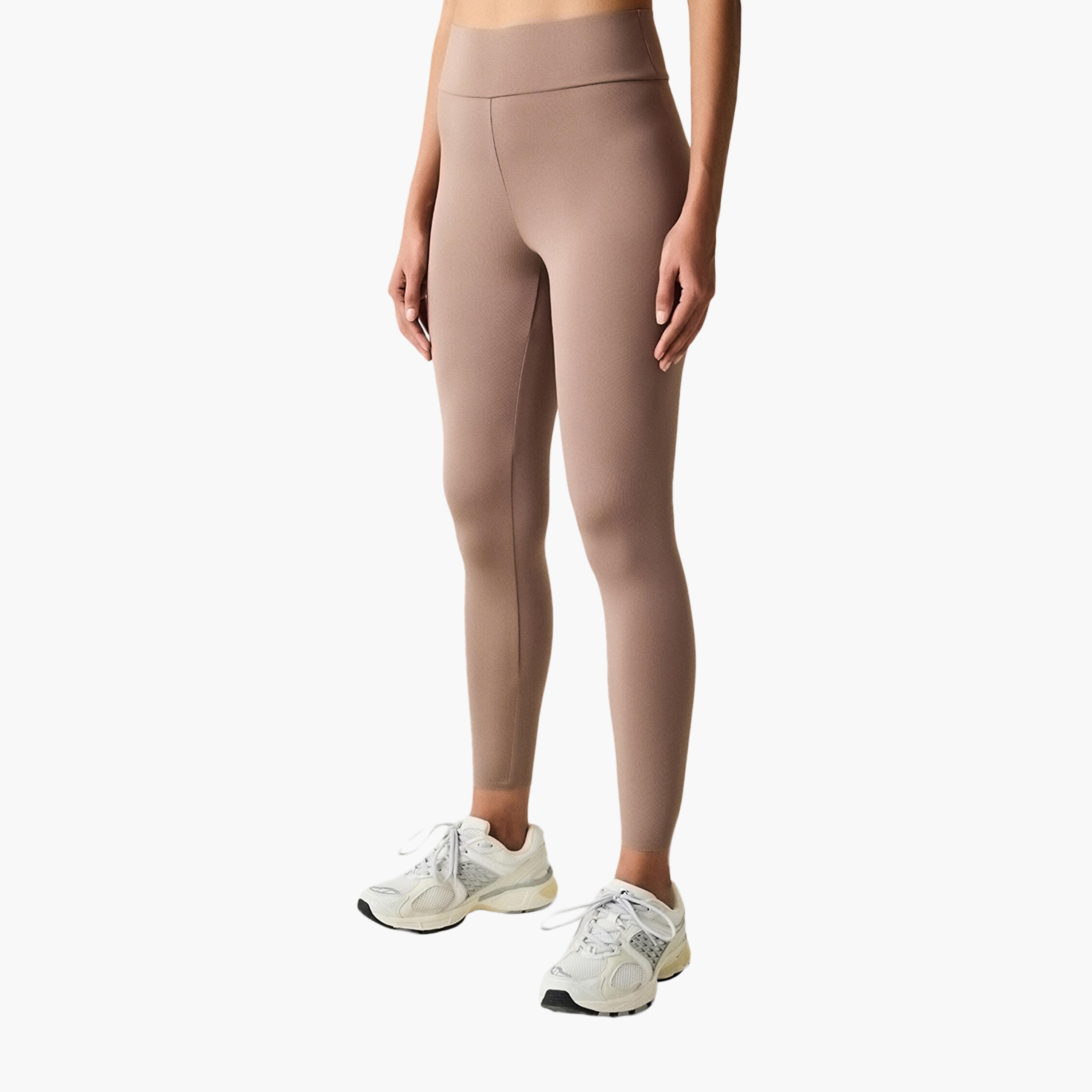 بنطال ضيق نسائي رياضي ضيق بني اللون من بينتي-women-clothing-sportswearandactivewear-bottoms-leggings-image-4