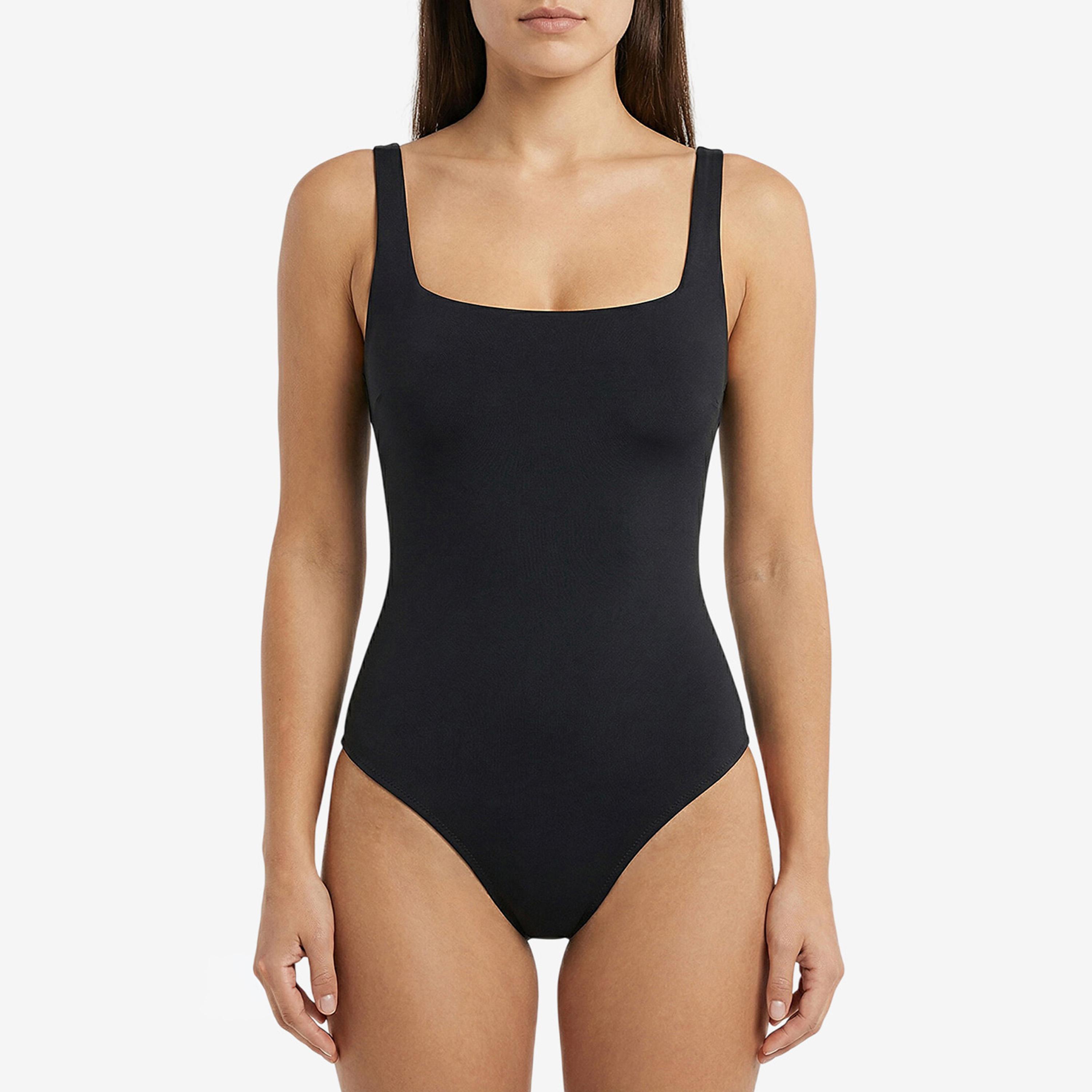 Penti Black Plain Square Neck Women's Swimsuit-sports-gear-swimming-women-image-1