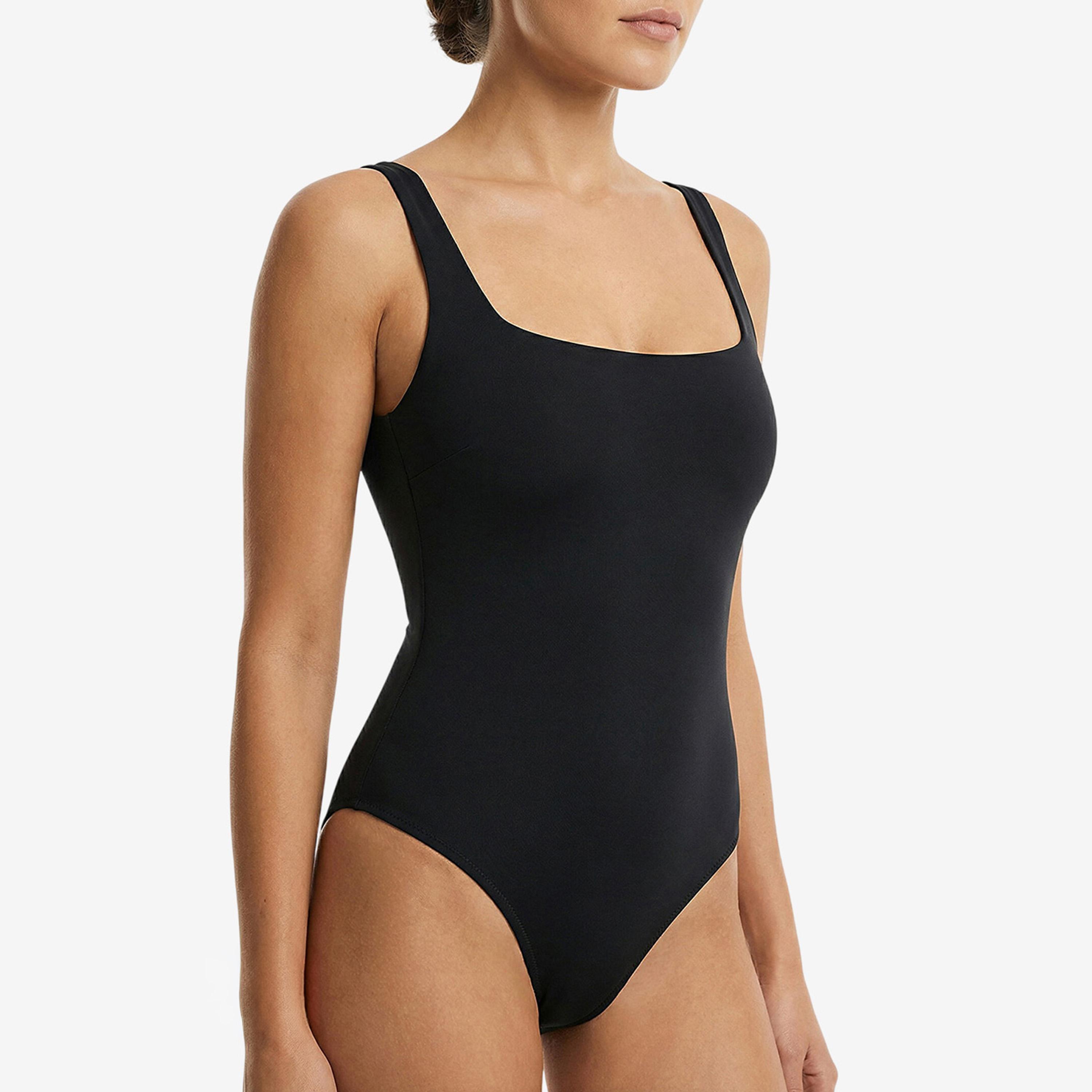 Penti Black Plain Square Neck Women's Swimsuit-sports-gear-swimming-women-image-3