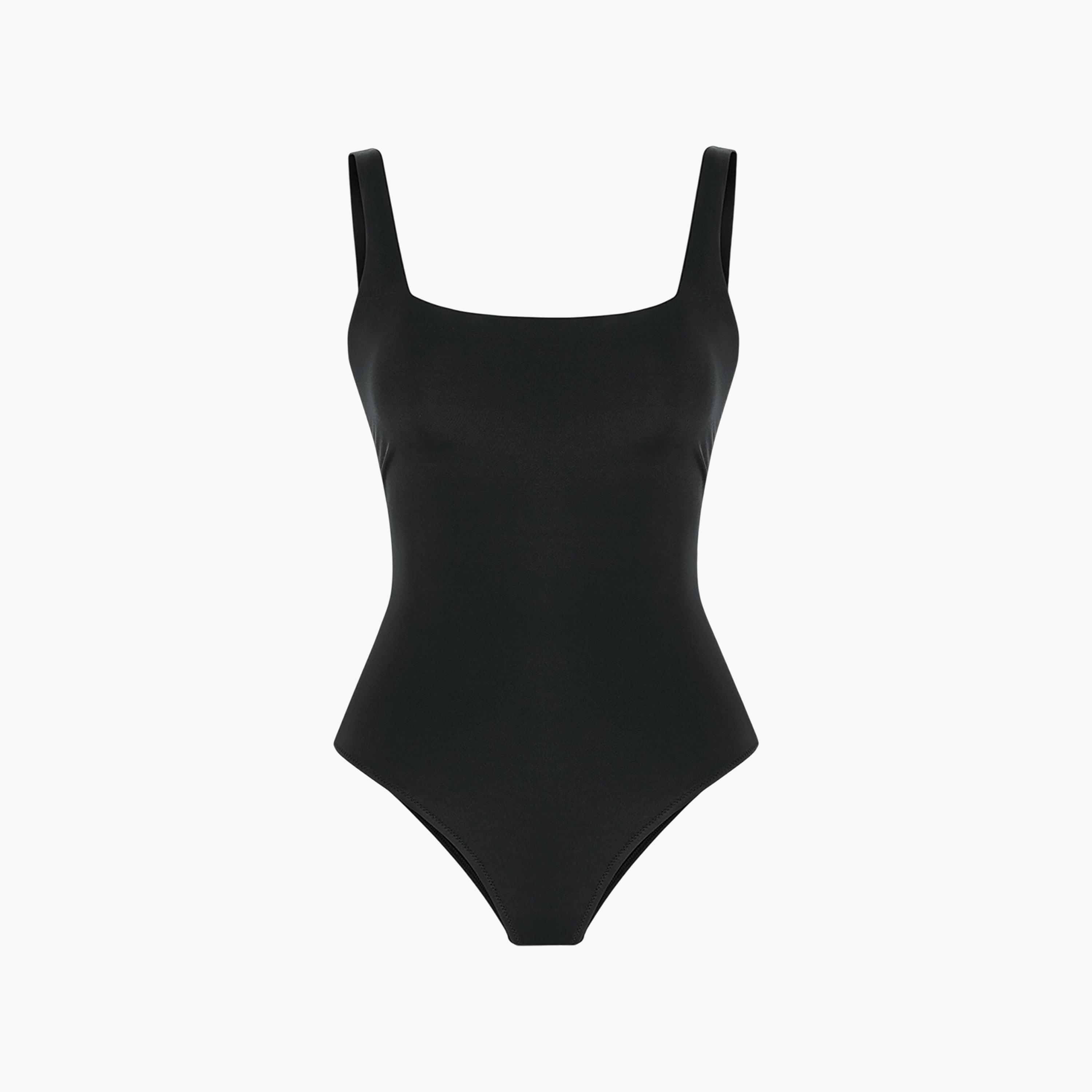 Penti Black Plain Square Neck Women's Swimsuit-sports-gear-swimming-women-image-5