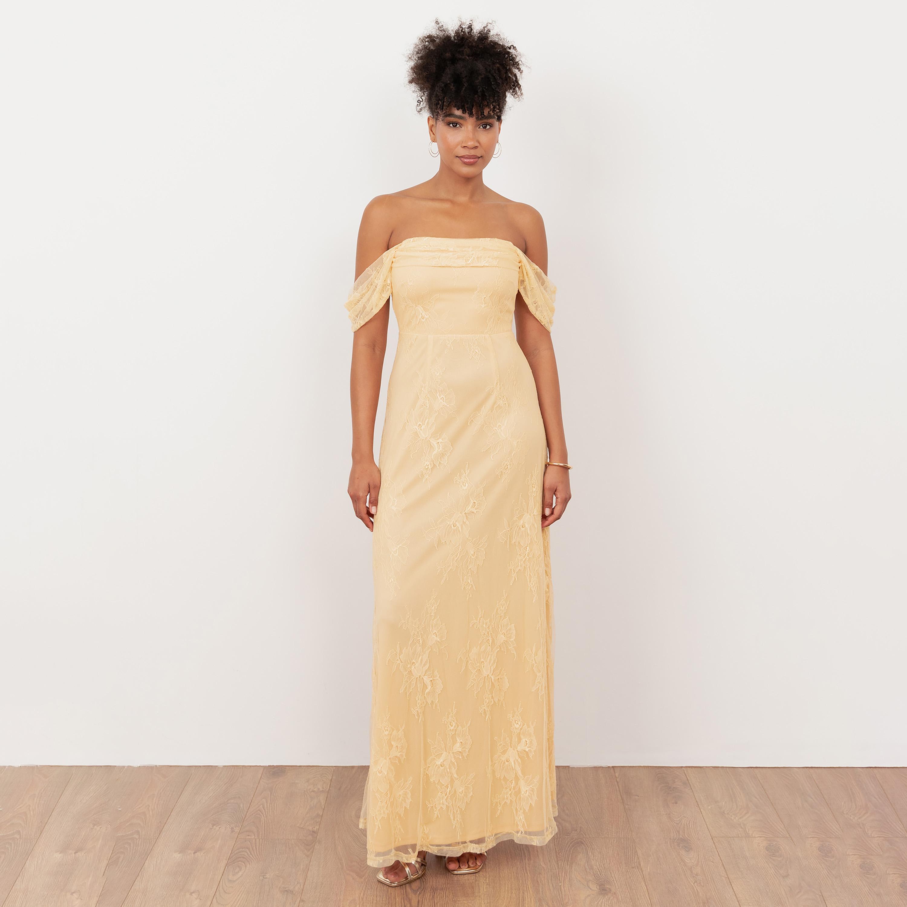 Maya Deluxe Buttercream All-Over Lace Off-Shoulder Women's Maxi Dress-women-clothing-dresses-image-6
