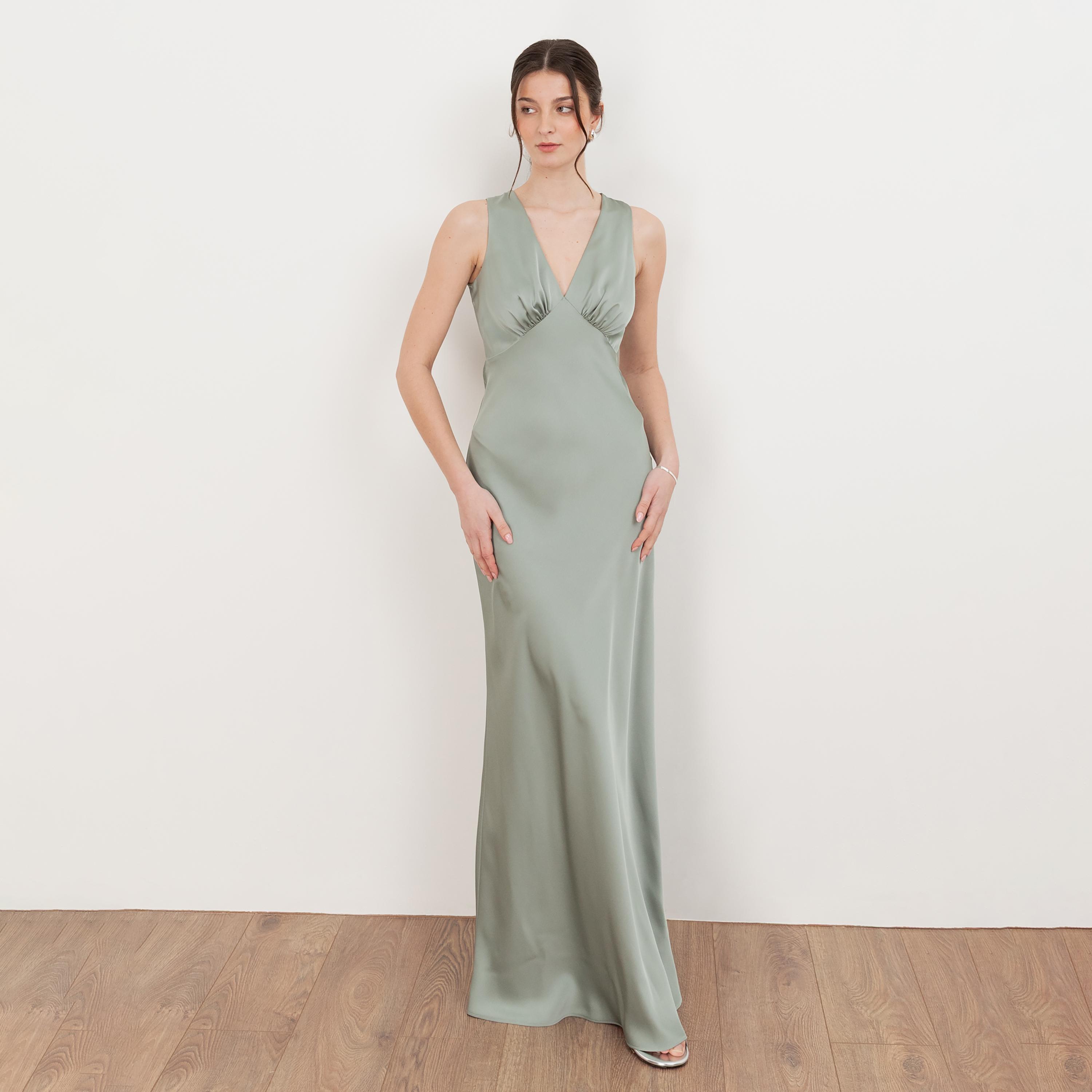Maya Deluxe Satin Women's Evening Maxi Dress-women-clothing-dresses-image-1