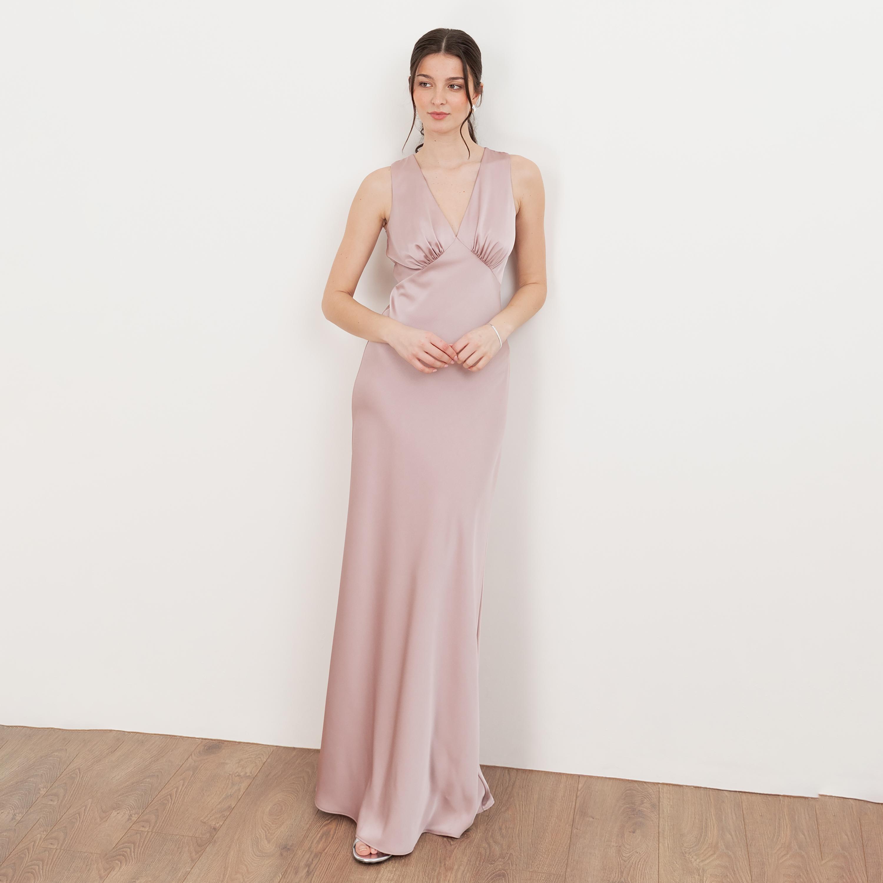 Maya Deluxe Satin Women's Evening Maxi Dress-women-clothing-dresses-image-1