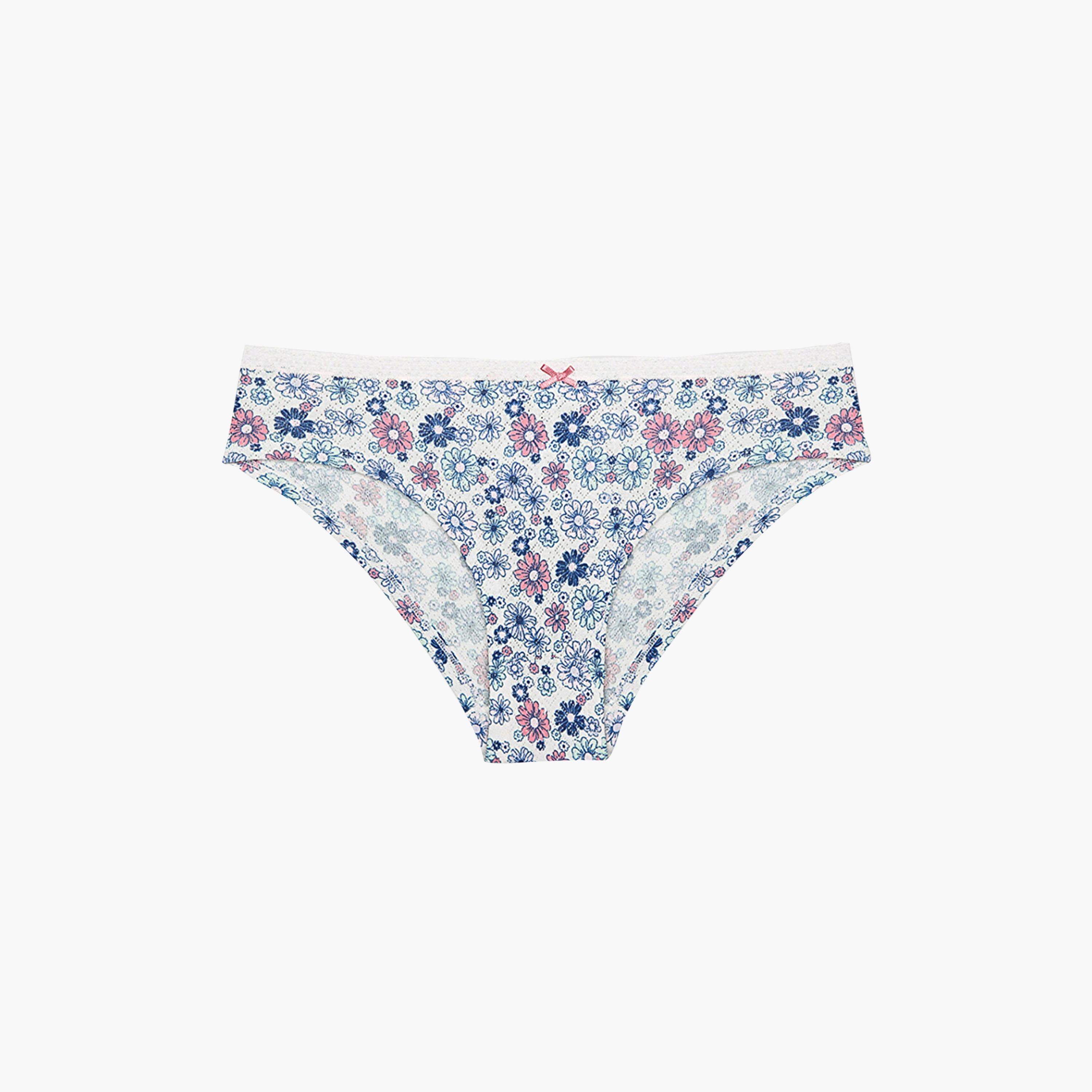 Penti Pack of 3 Spring Garden Pointel Multicolour Cotton Medium Coverage Women's Hipster Panty-women-clothing-lingerie-panties-image-4