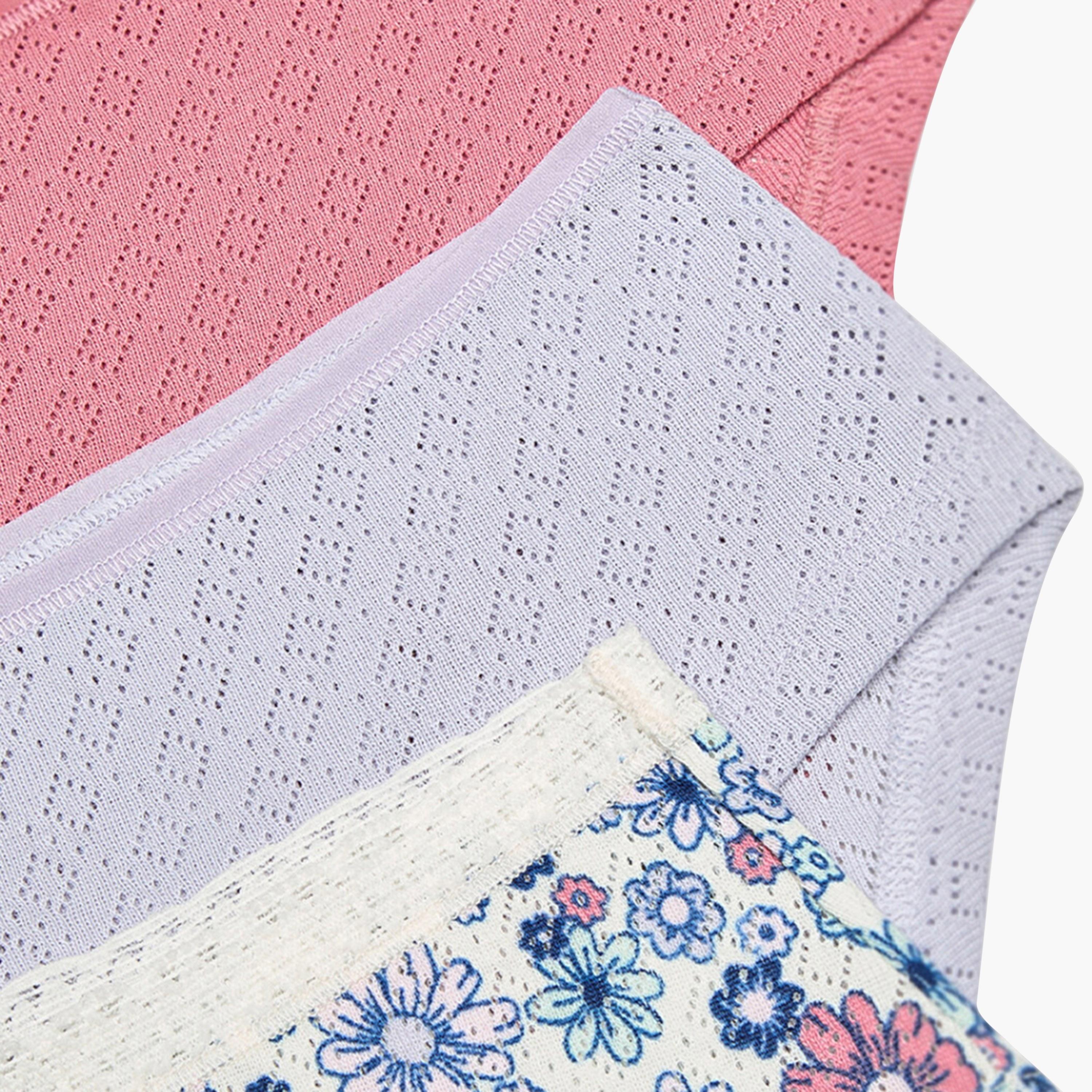 Penti Pack of 3 Spring Garden Pointel Multicolour Cotton Medium Coverage Women's Hipster Panty-women-clothing-lingerie-panties-image-6