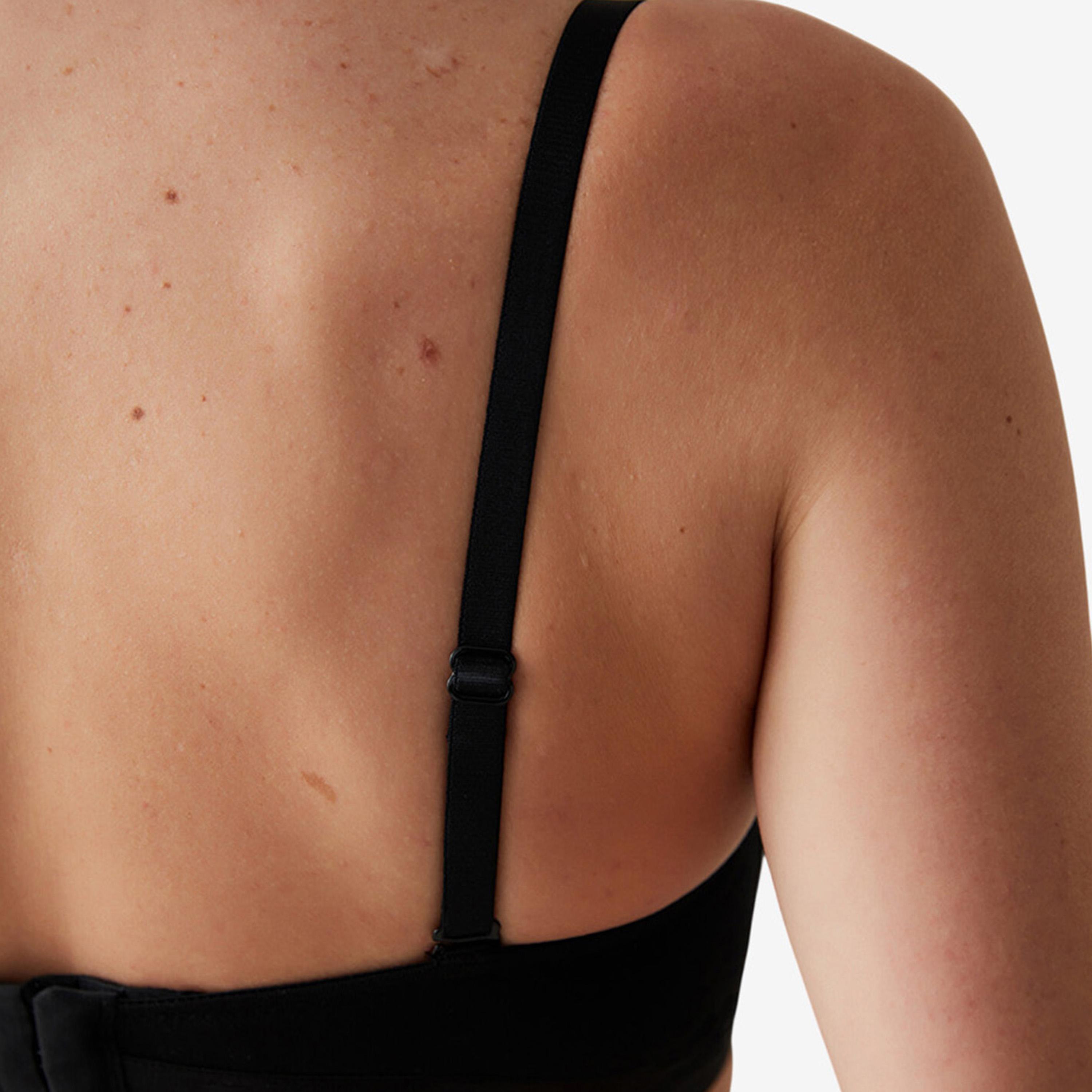 Penti Angelina Black Cotton Wired Light Support Padded Women's Balconette Bra-women-clothing-lingerie-bras-image-4