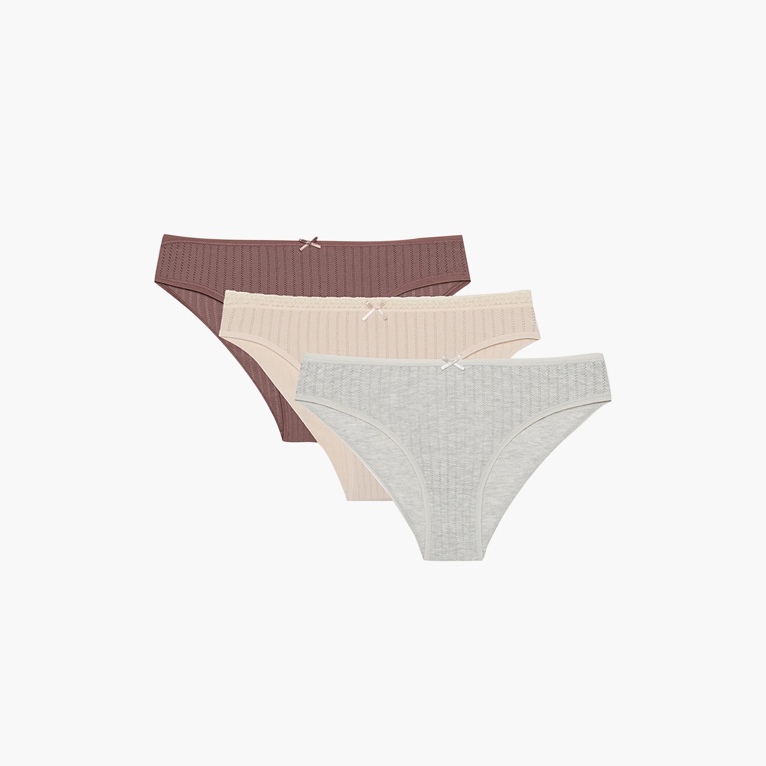 Penti Pack of 3 Woody Multicolour Cotton Medium Coverage Women's Bikini Panty-women-clothing-lingerie-panties-image-2