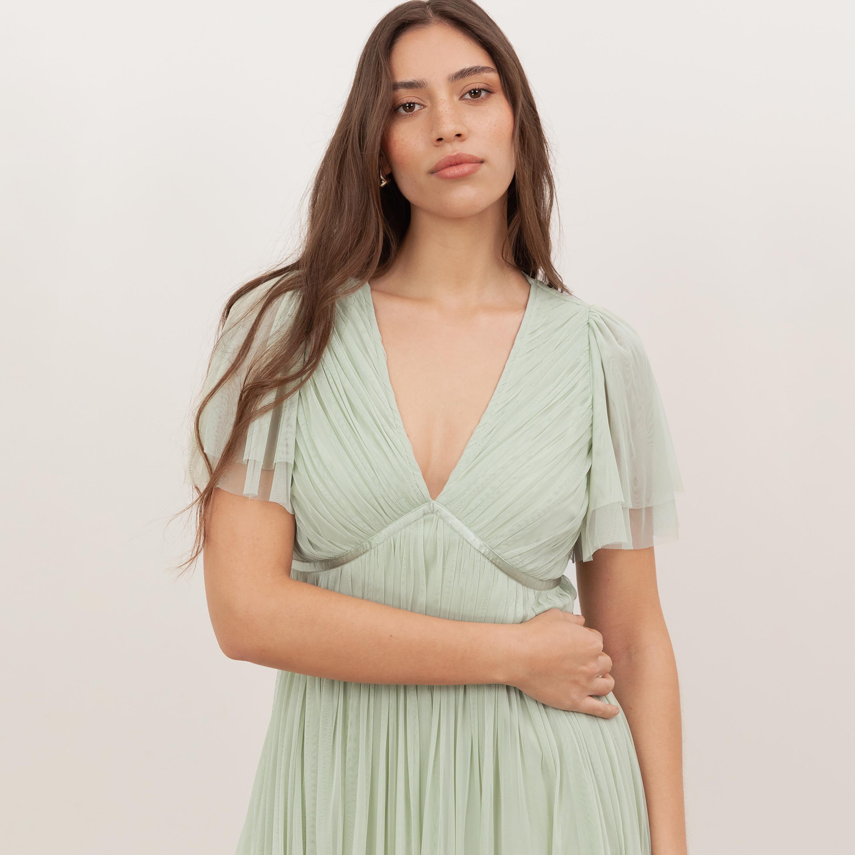 Anaya With Love Tulle Flutter Sleeves Fit & Flared Women's Maxi Dress-women-clothing-dresses-image-4