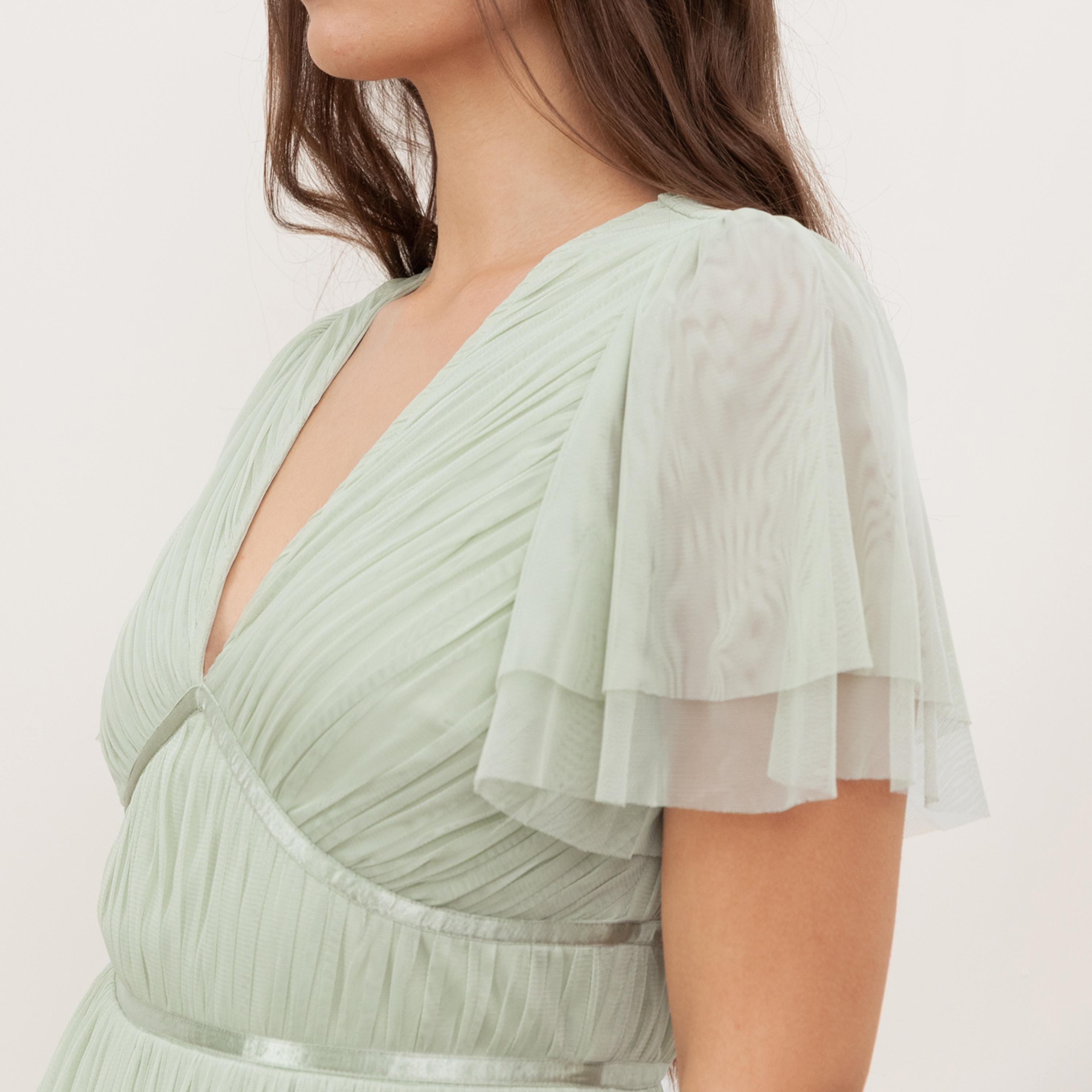 Anaya With Love Tulle Flutter Sleeves Fit & Flared Women's Maxi Dress-women-clothing-dresses-image-5
