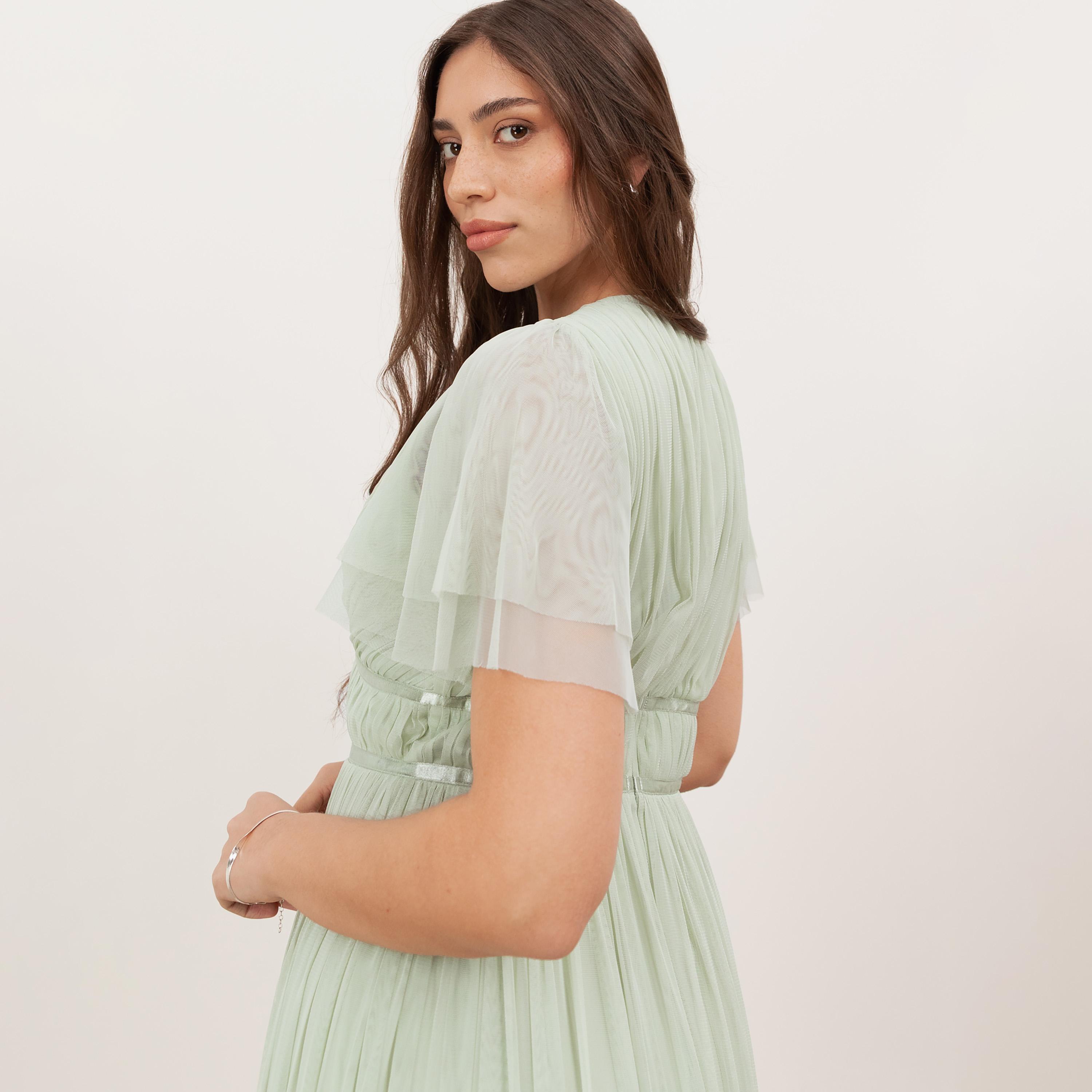 Anaya With Love Tulle Flutter Sleeves Fit & Flared Women's Maxi Dress-women-clothing-dresses-image-6