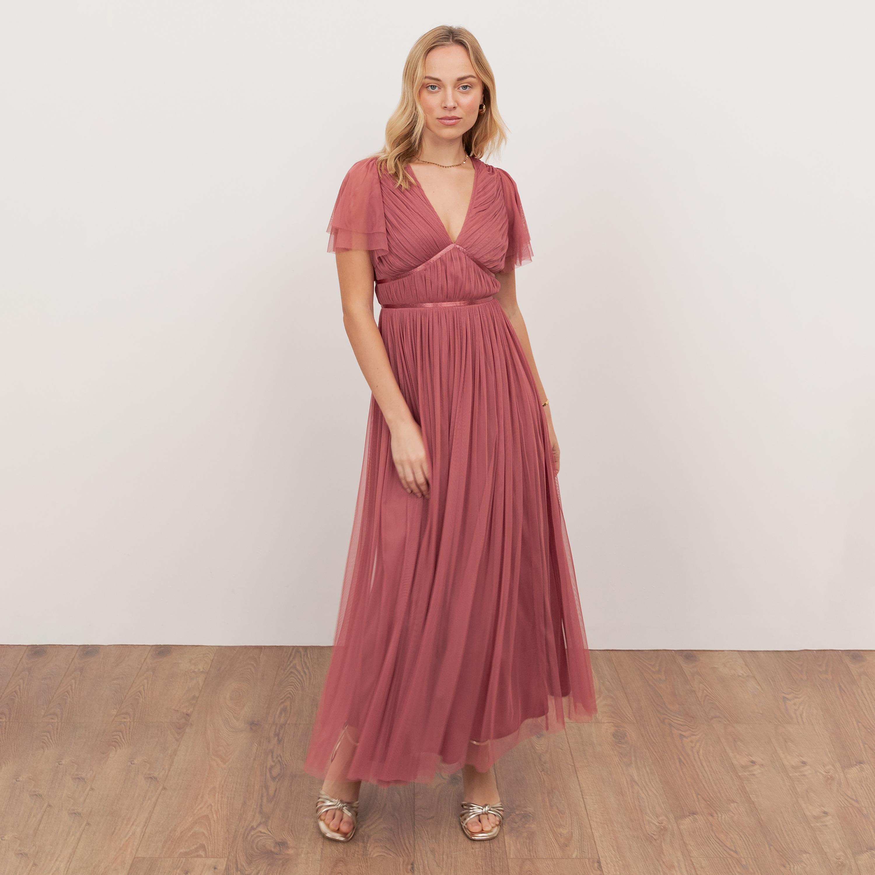 فستان ماكسي نسائي من أنايا ويز لاف، من التل، بأكمام واسعة وقصة واسعة-women-clothing-dresses-image-7