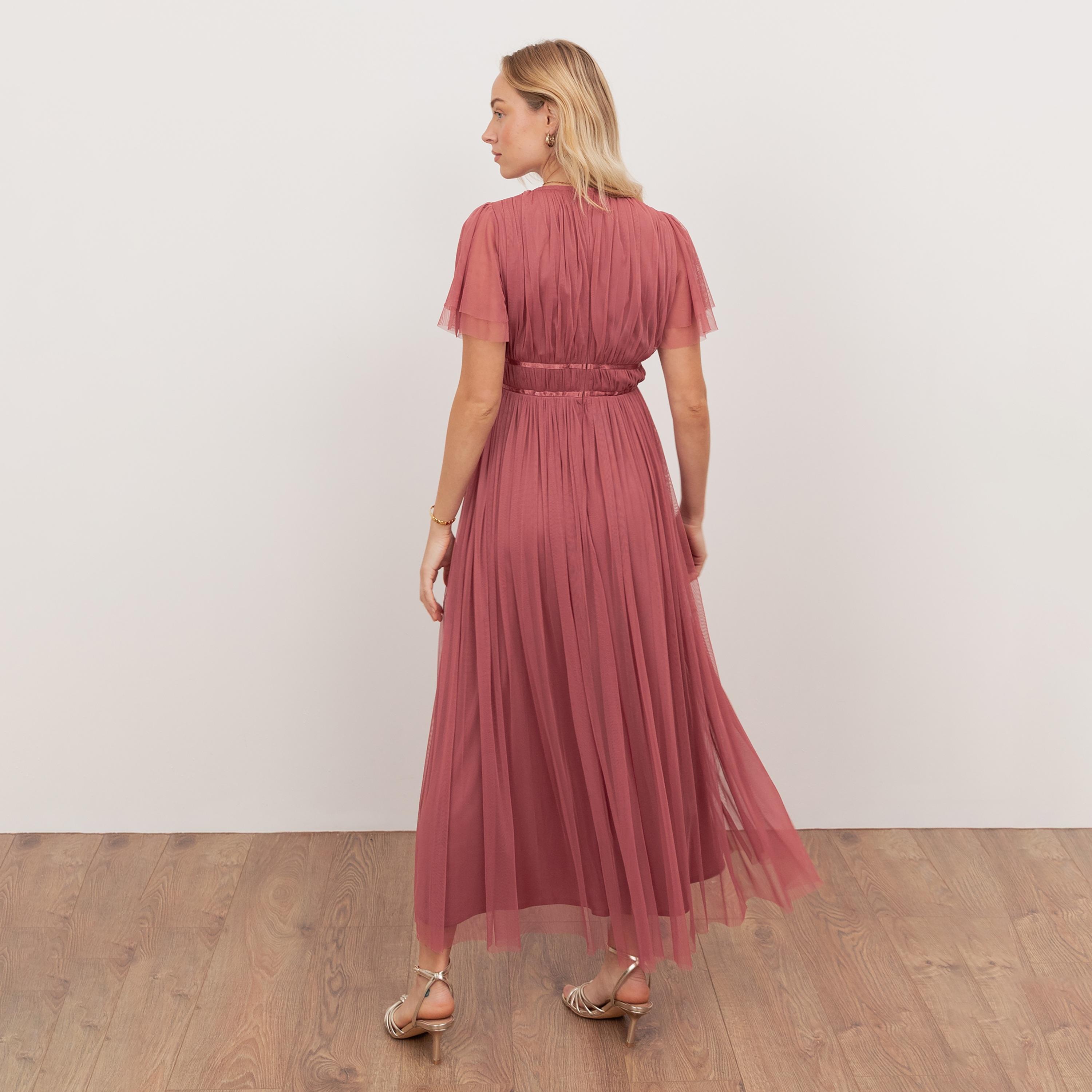 فستان ماكسي نسائي من أنايا ويز لاف، من التل، بأكمام واسعة وقصة واسعة-women-clothing-dresses-image-8