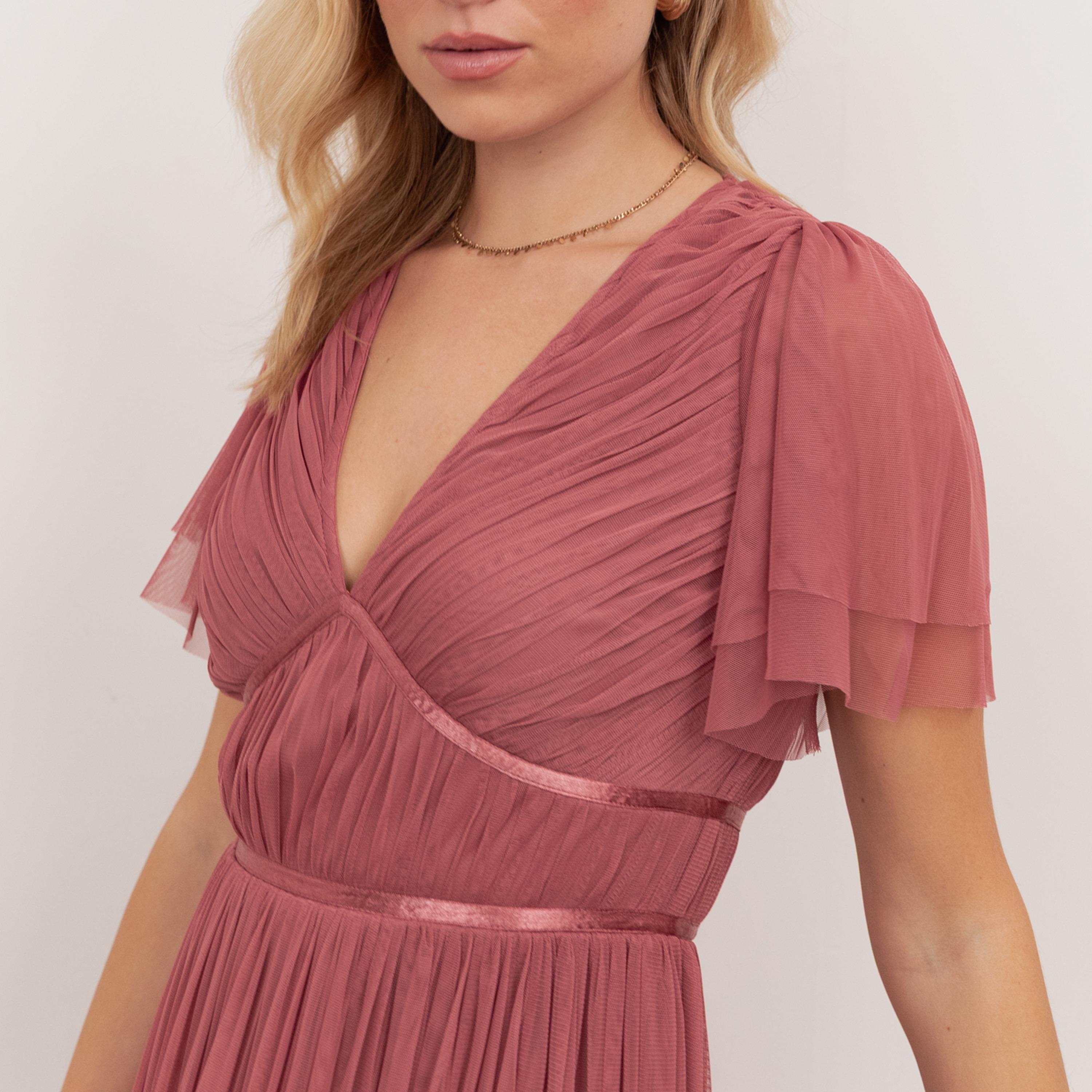 فستان ماكسي نسائي من أنايا ويز لاف، من التل، بأكمام واسعة وقصة واسعة-women-clothing-dresses-image-9
