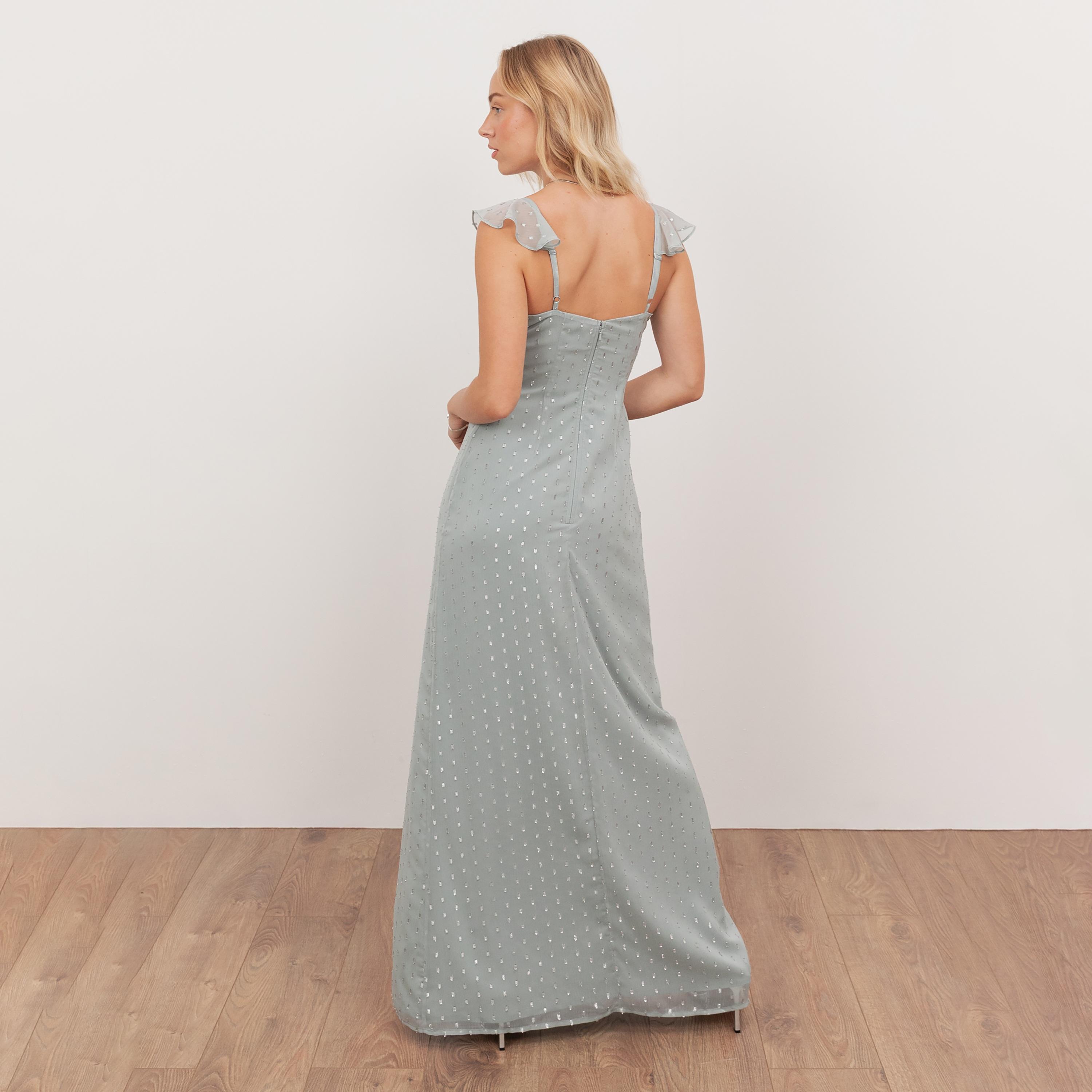 فستان ماكسي نسائي من أنايا ويز لاف، من شيفون الدوبي المعاد تدويره بلون أزرق سحابي-women-clothing-dresses-image-2