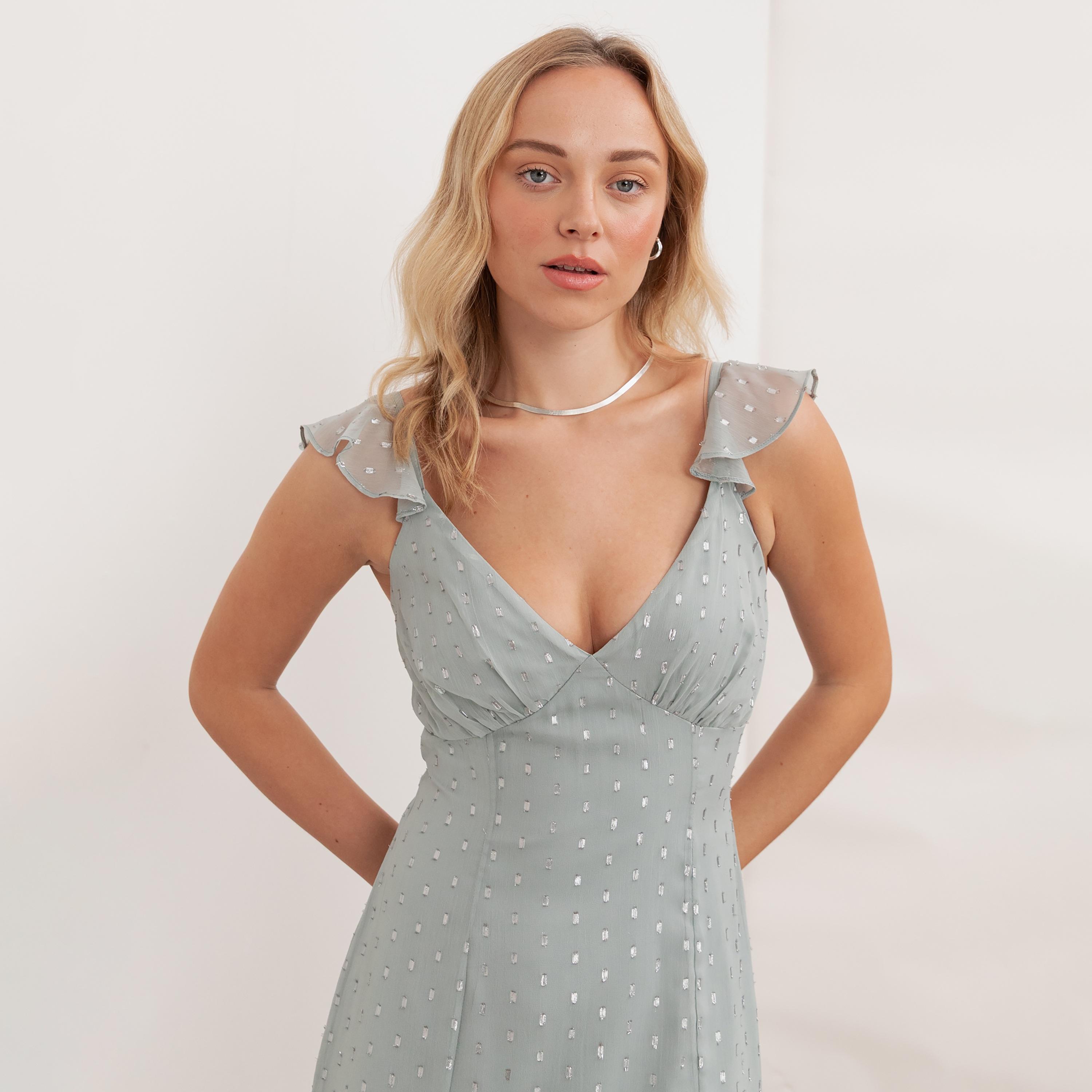 فستان ماكسي نسائي من أنايا ويز لاف، من شيفون الدوبي المعاد تدويره بلون أزرق سحابي-women-clothing-dresses-image-3