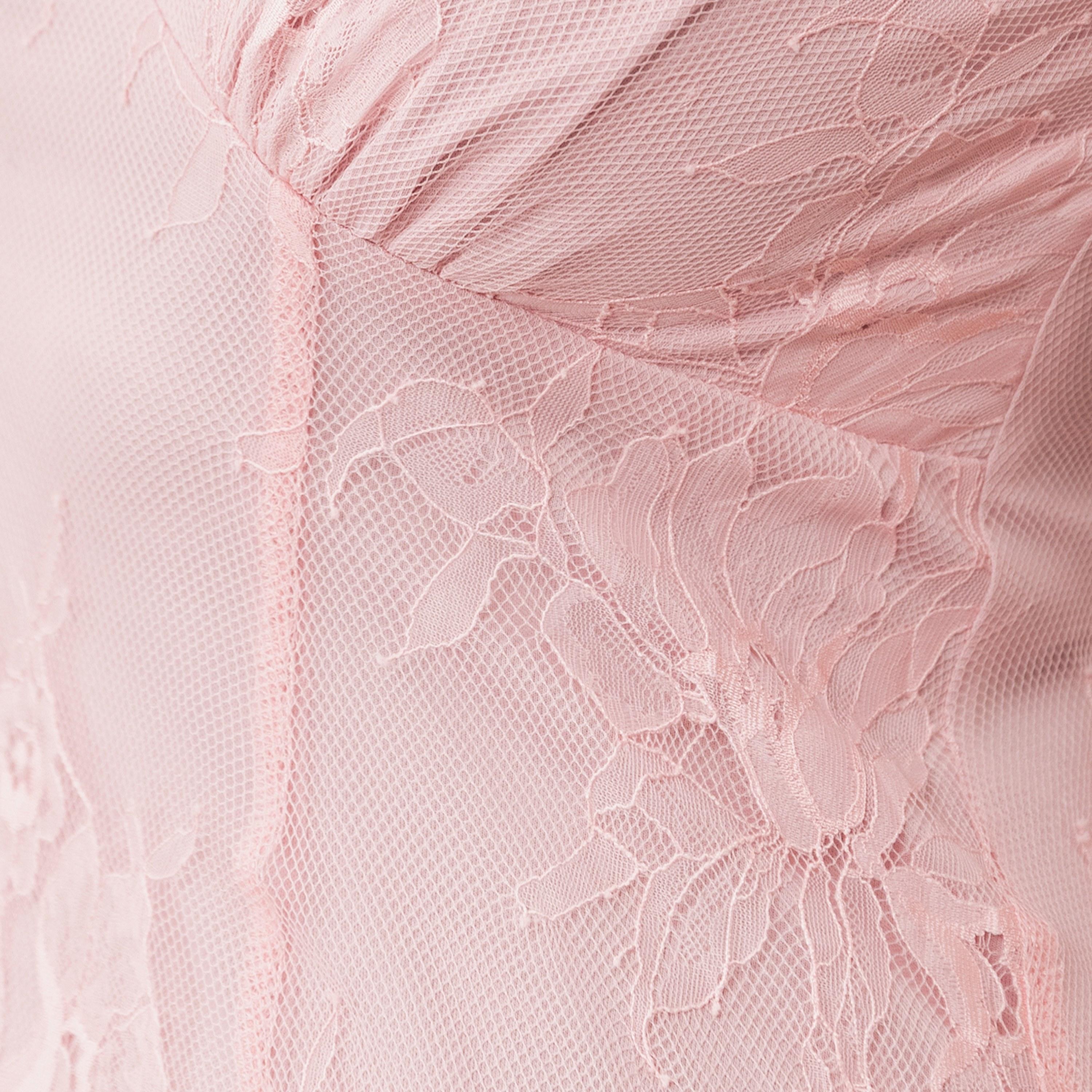 Maya Deluxe Soft Pink All-Over Lace Cap Sleeves Women's Maxi Dress-women-clothing-dresses-image-6