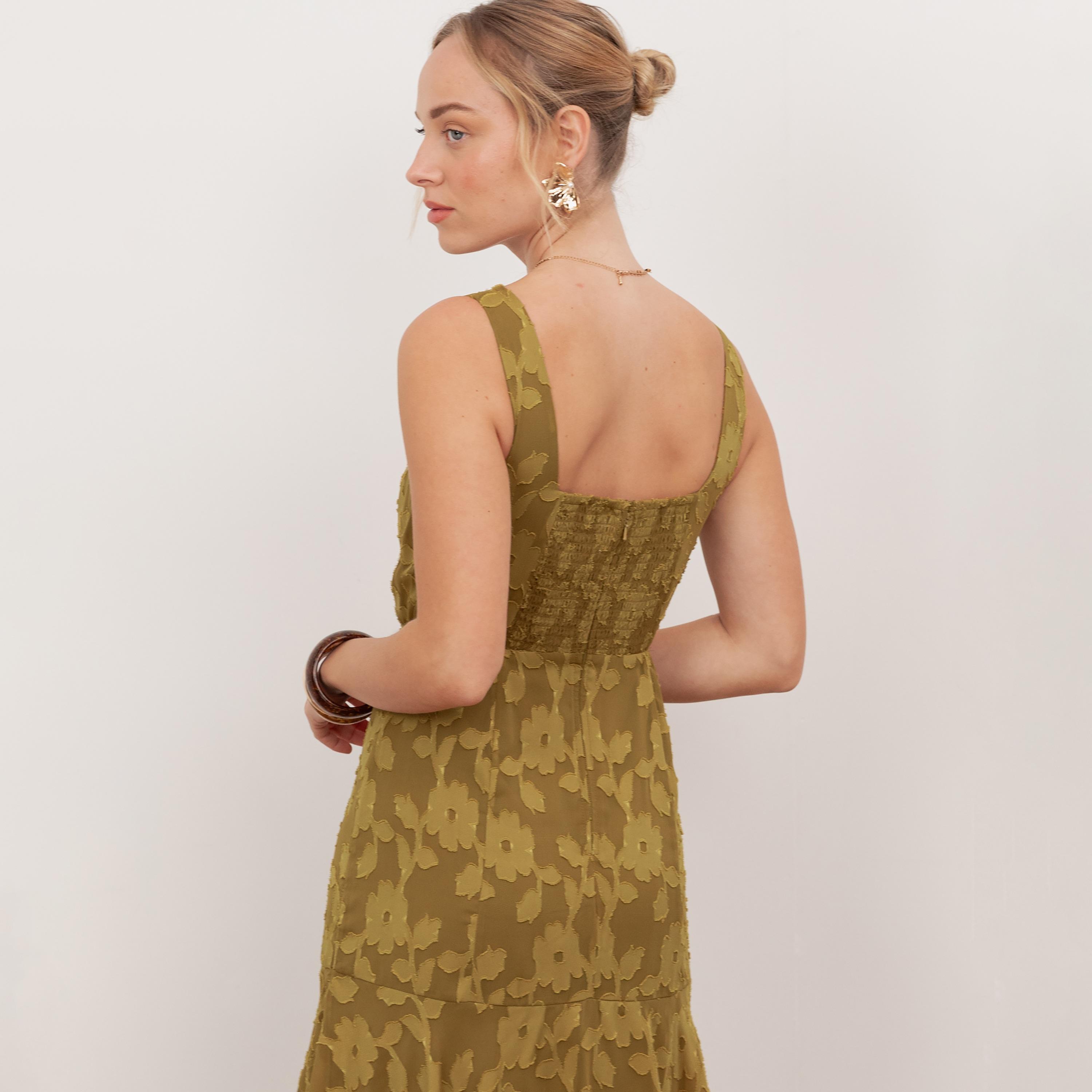 Anaya With Love Burnout Floral Georgette Square Neck Layered Women's Midaxi Dress-women-clothing-dresses-image-5