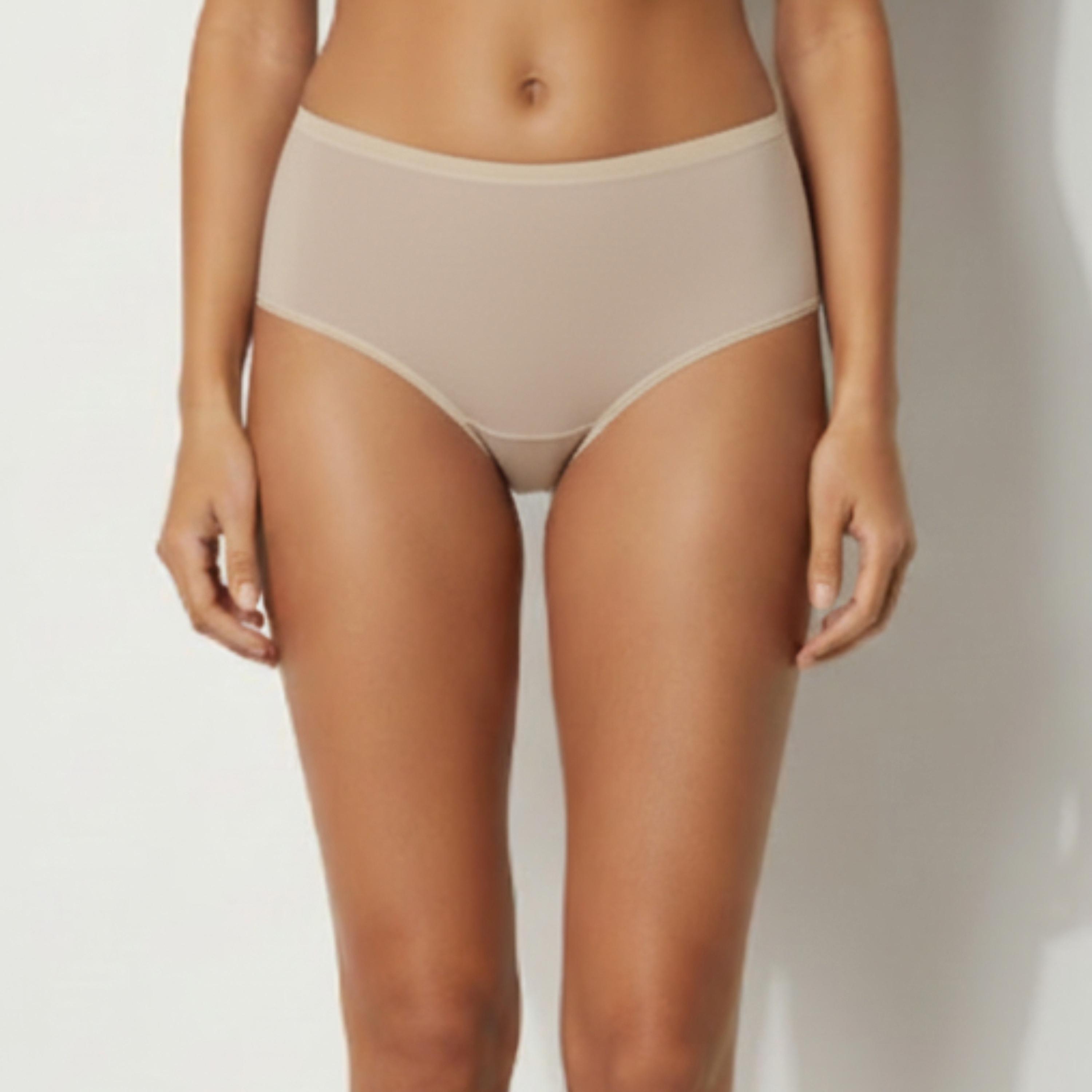 طقم من 3 قطع سروال داخلي نسائي قطني سادة بتغطية متوسطة "بريف" من بنتي-women-clothing-lingerie-panties-image-2
