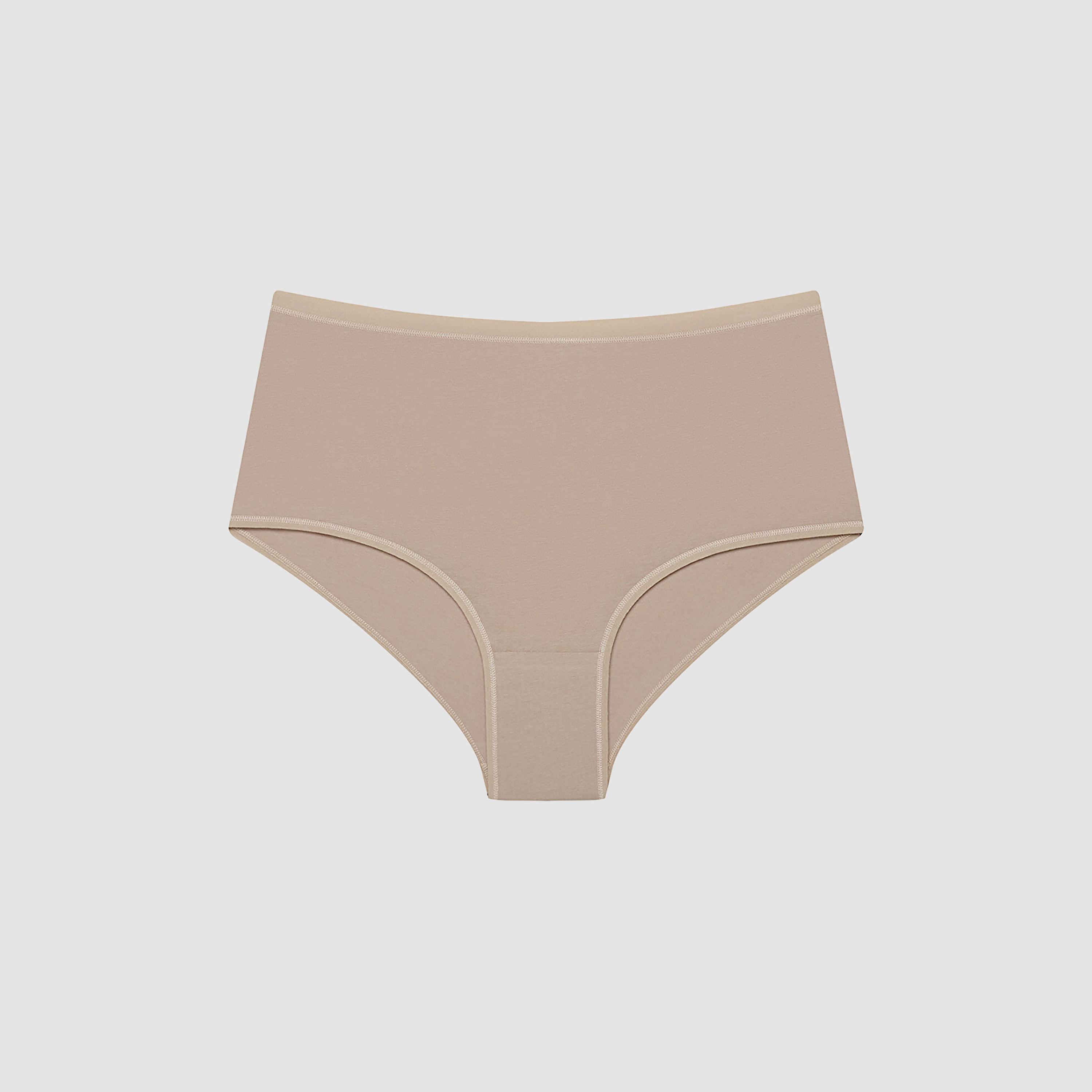 طقم من 3 قطع سروال داخلي نسائي قطني سادة بتغطية متوسطة "بريف" من بنتي-women-clothing-lingerie-panties-image-4