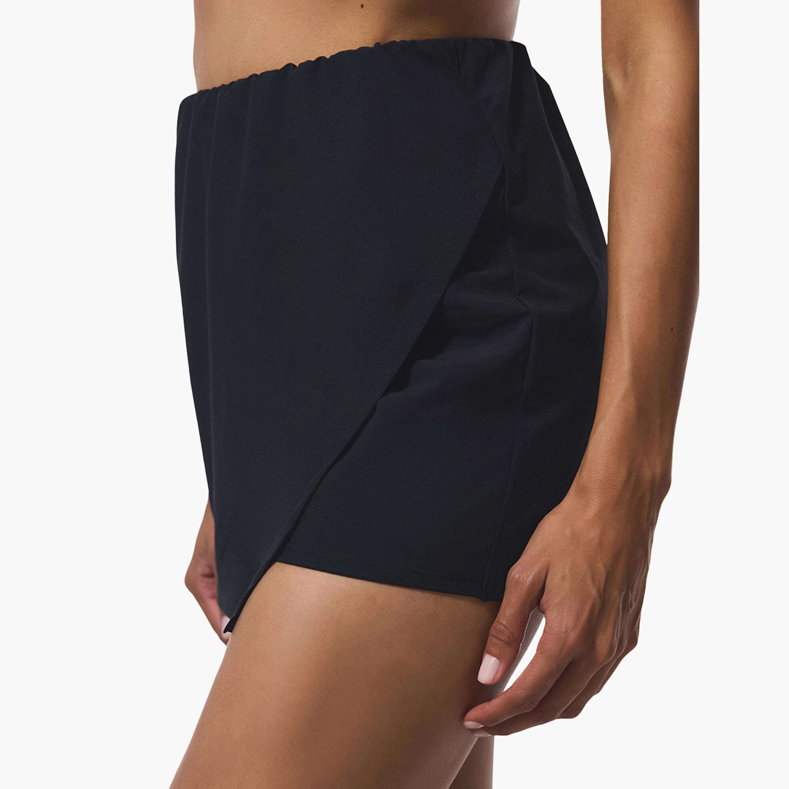 Penti Black Plain Women's Swim Skorts-women-clothing-swimandbeach-beachwear-image-2
