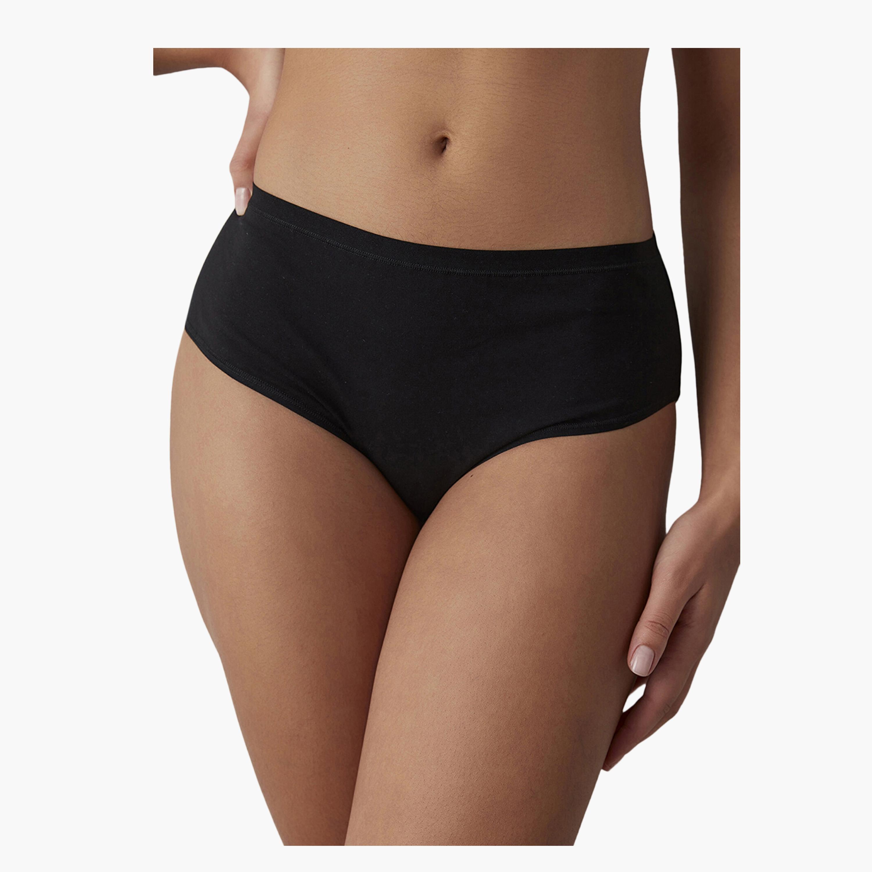 Penti Fresh Basic Black Full Coverage Women's Classic Brief Panty-women-clothing-lingerie-panties-image-2