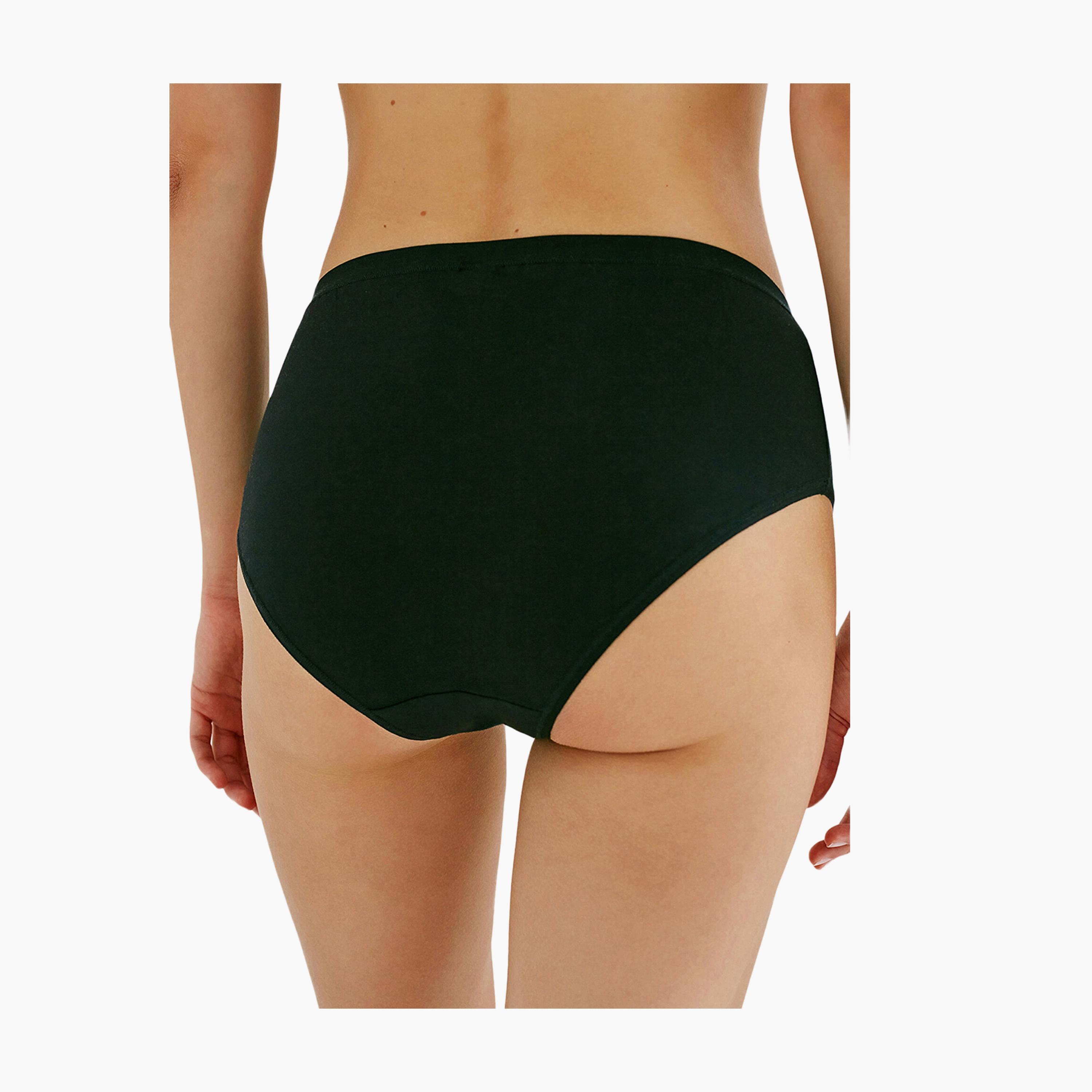 Penti Fresh Basic Black Full Coverage Women's Classic Brief Panty-women-clothing-lingerie-panties-image-4