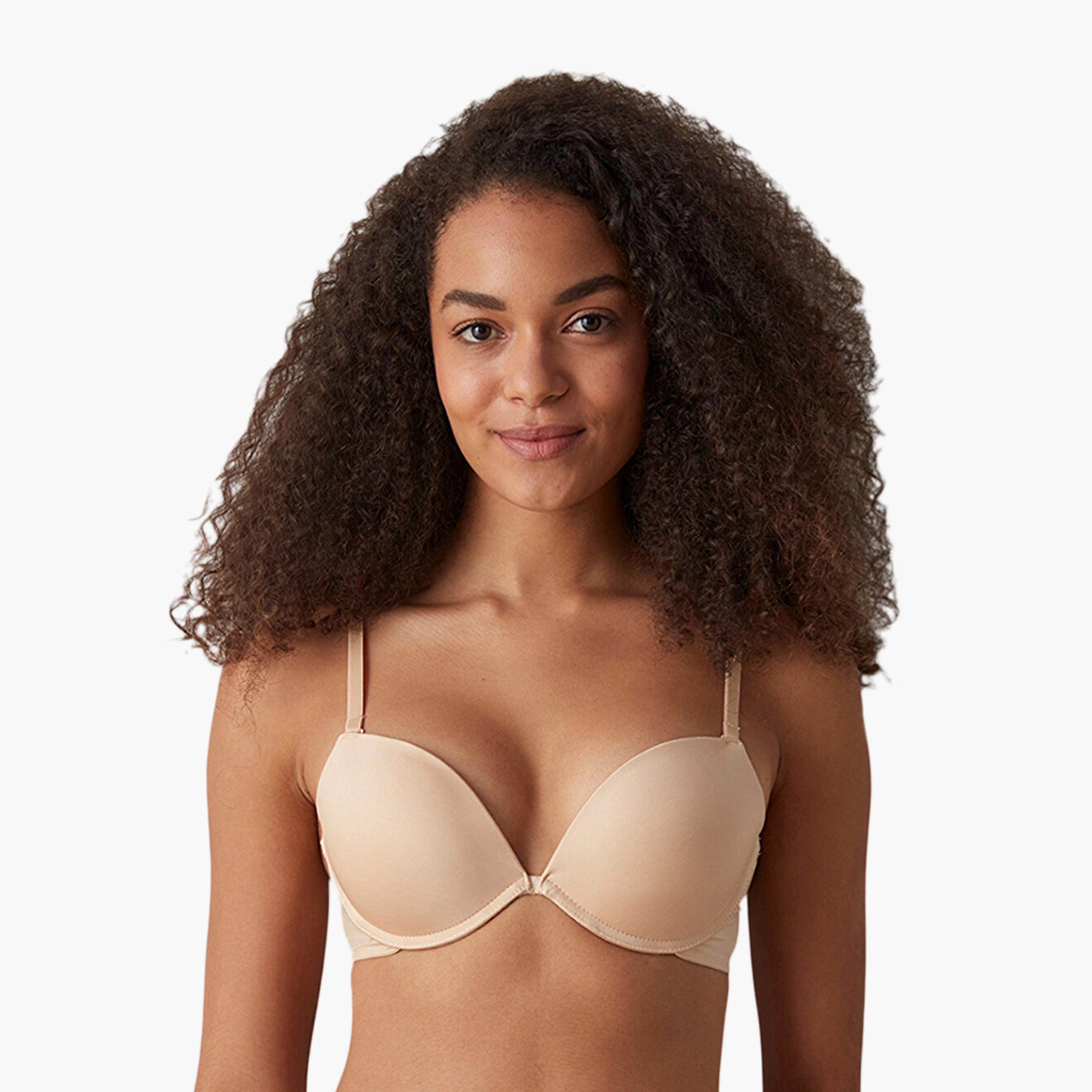 Penti Wowbra Sutyen Beige Wired Medium Support Padded Women's Push-Up Bra-women-clothing-lingerie-bras-image-1