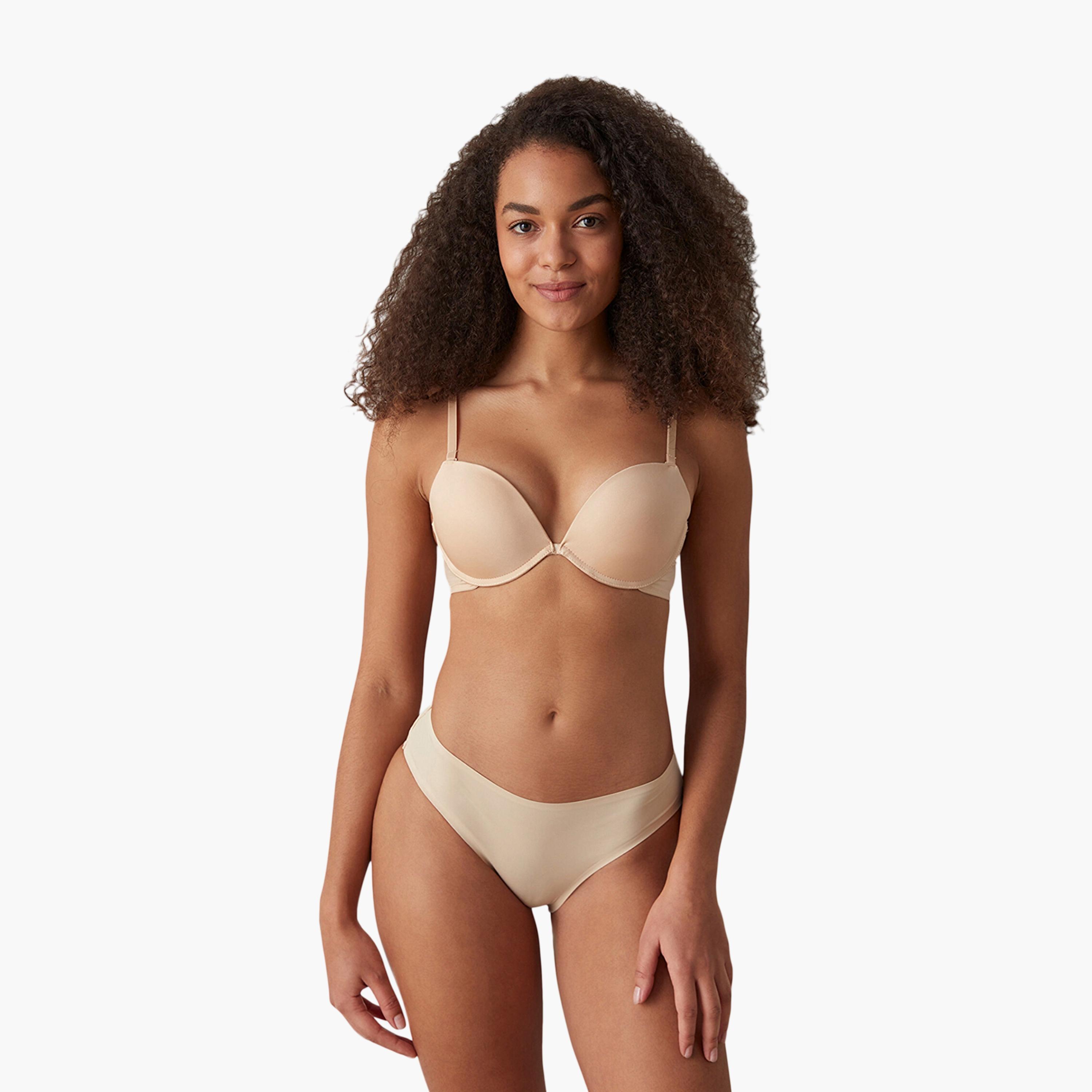 Penti Wowbra Sutyen Beige Wired Medium Support Padded Women's Push-Up Bra-women-clothing-lingerie-bras-image-3