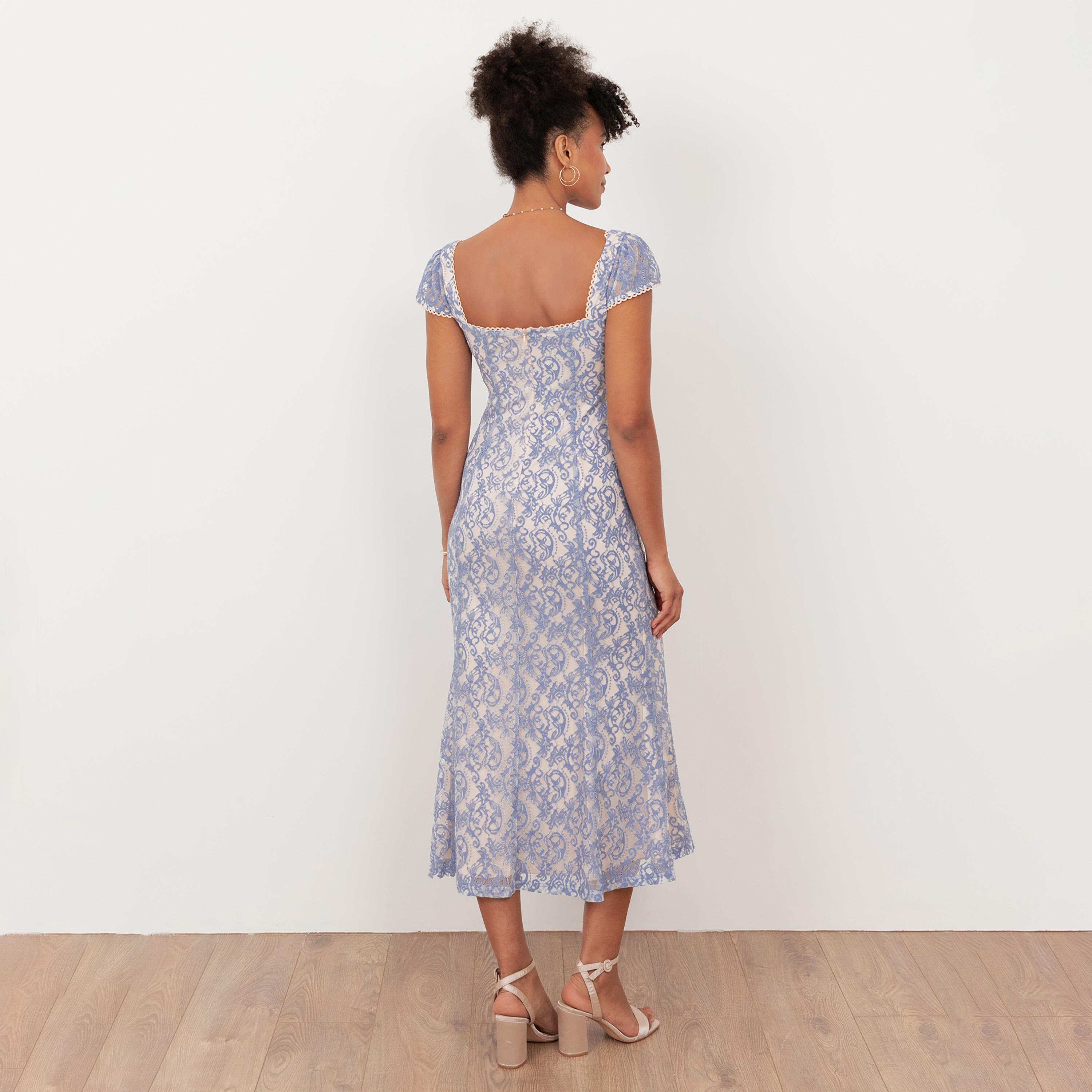 Maya Deluxe Light Blue All-Over Lace Sweetheart Neck Cap Sleeves Women's Midi Dress-women-clothing-dresses-image-2