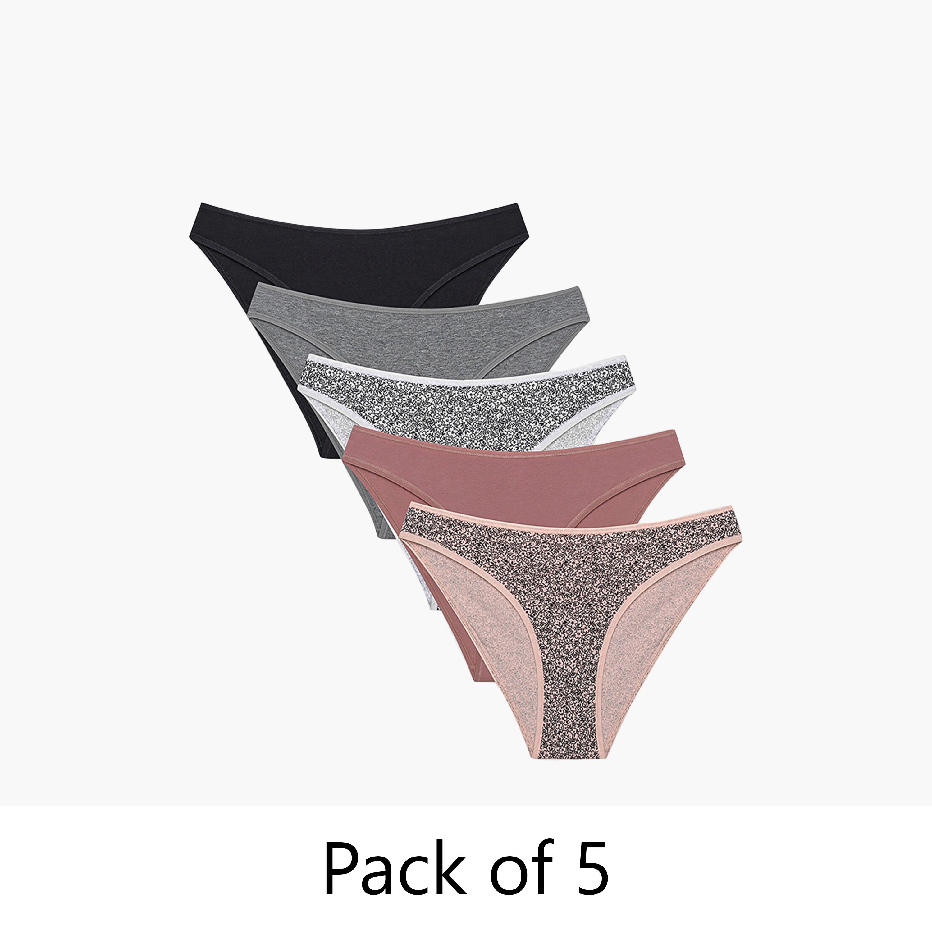 Penti Pack of 5 Disty Multicolour Medium Coverage Women's Bikini Panty-women-clothing-lingerie-panties-image-1