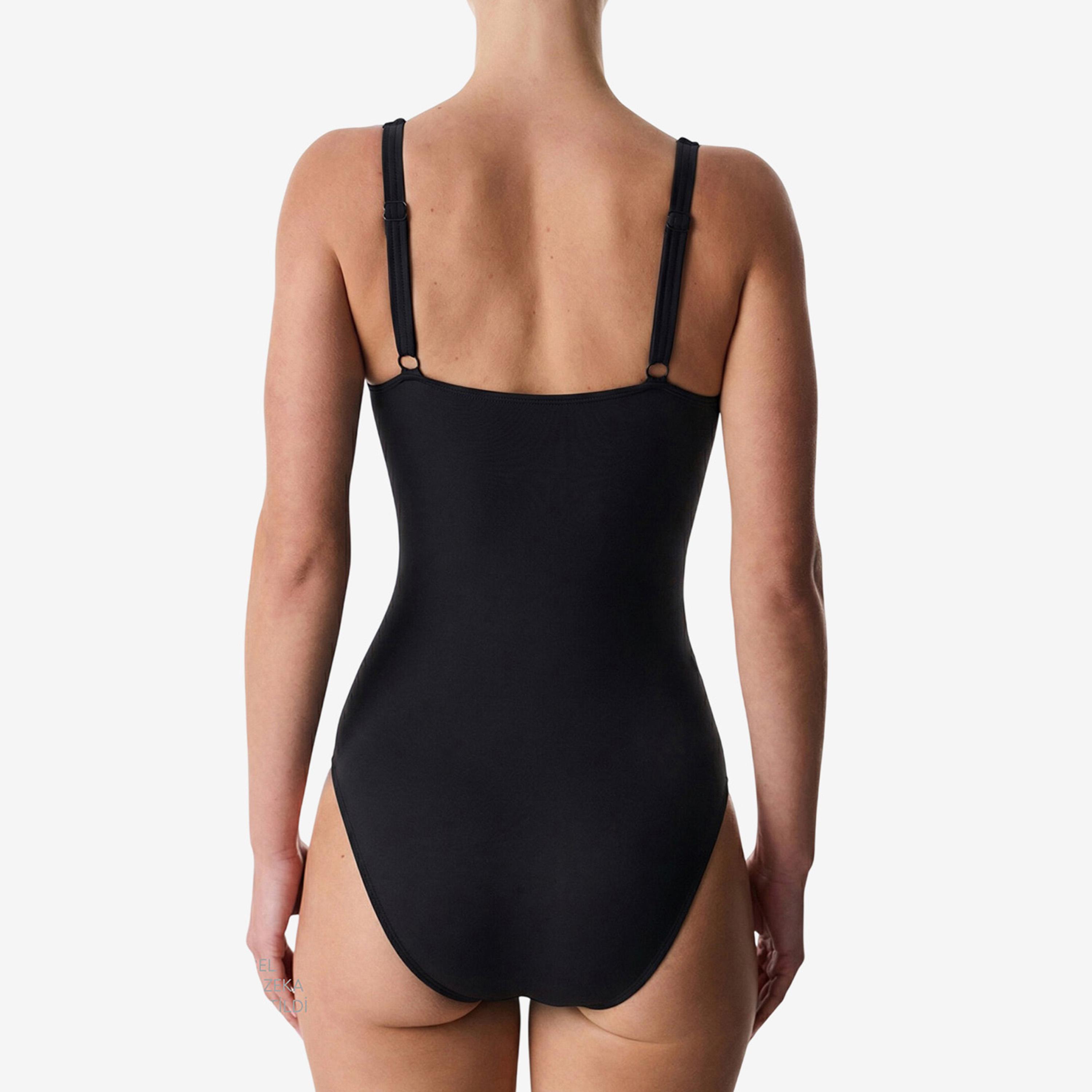 Penti Black Ruched Sweetheart Neck Women's Swimsuit-sports-gear-swimming-women-image-2
