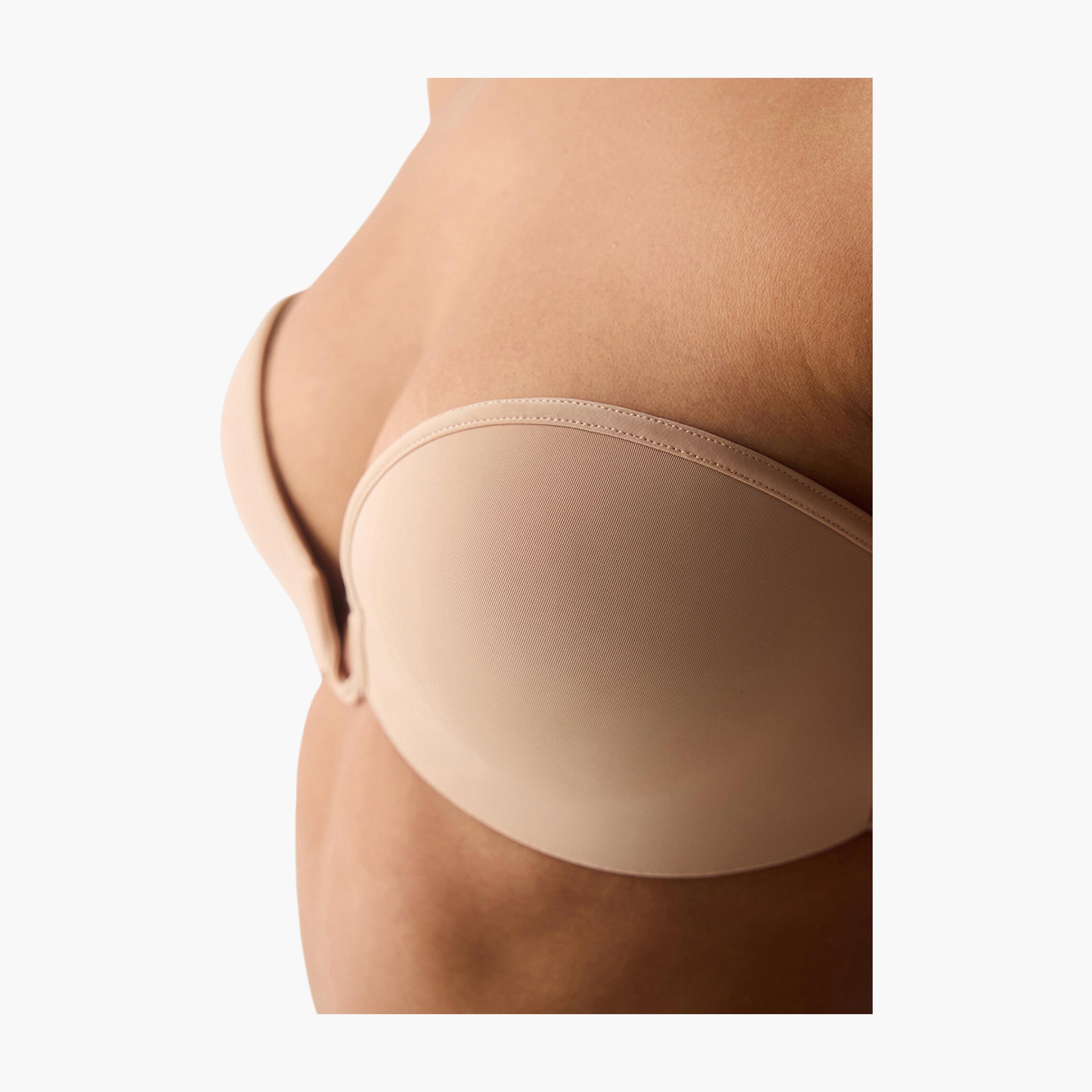 Penti Deep Decolette Beige Non-Wired Medium Support Padded Women's Strapless Bra-women-clothing-lingerie-bras-image-6