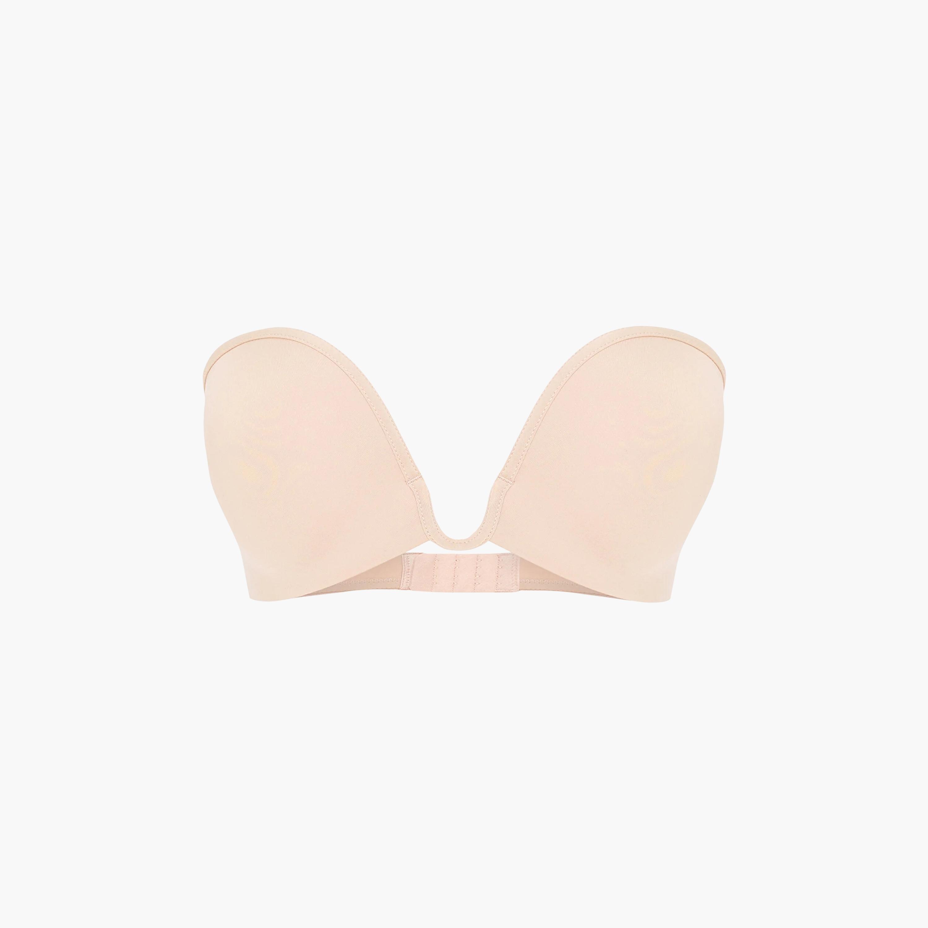 Penti Deep Decolette Beige Non-Wired Medium Support Padded Women's Strapless Bra-women-clothing-lingerie-bras-image-7