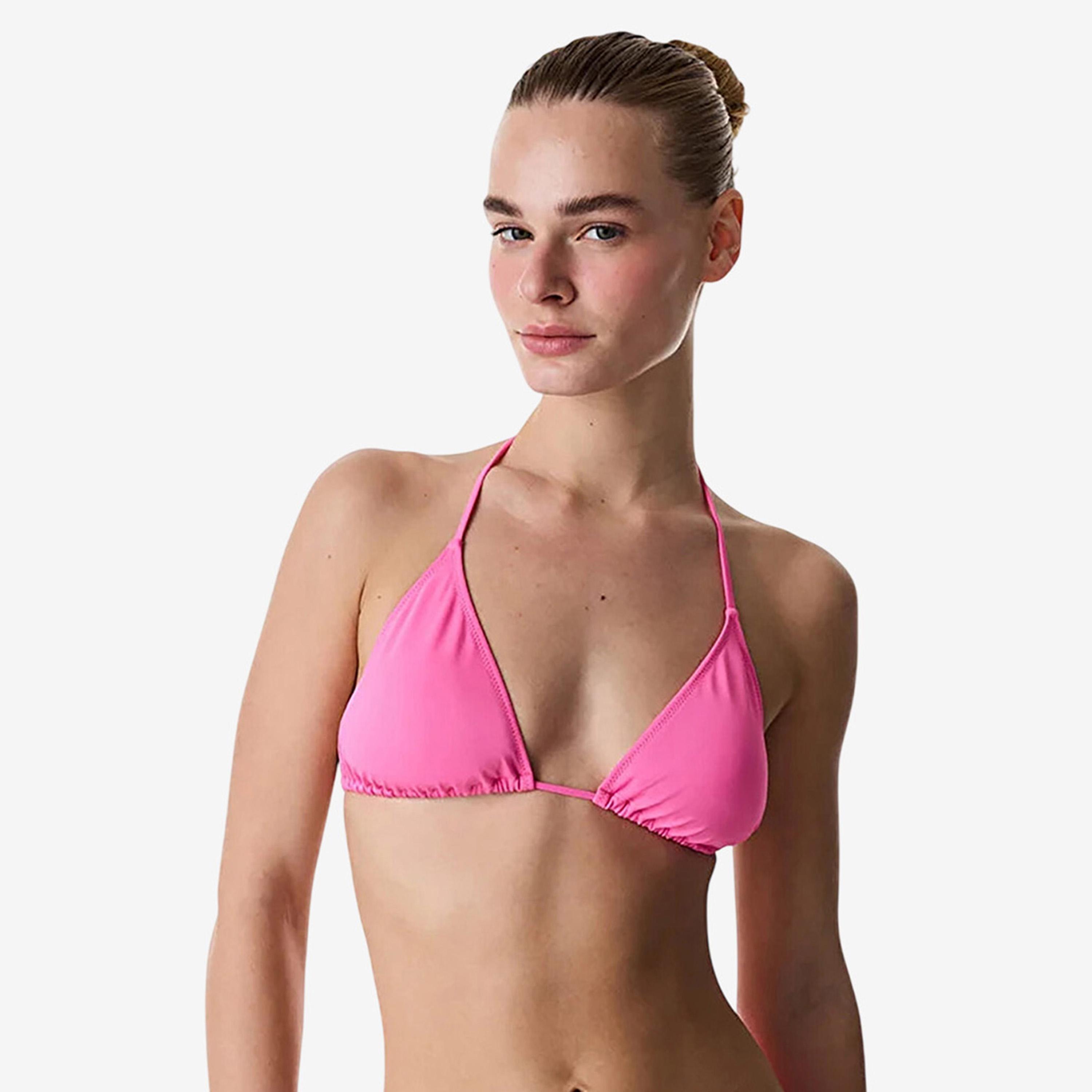 Penti Pink Plain Halter Neck Women's Bikini Top-women-clothing-swimandbeach-swim-bikinis-image-1