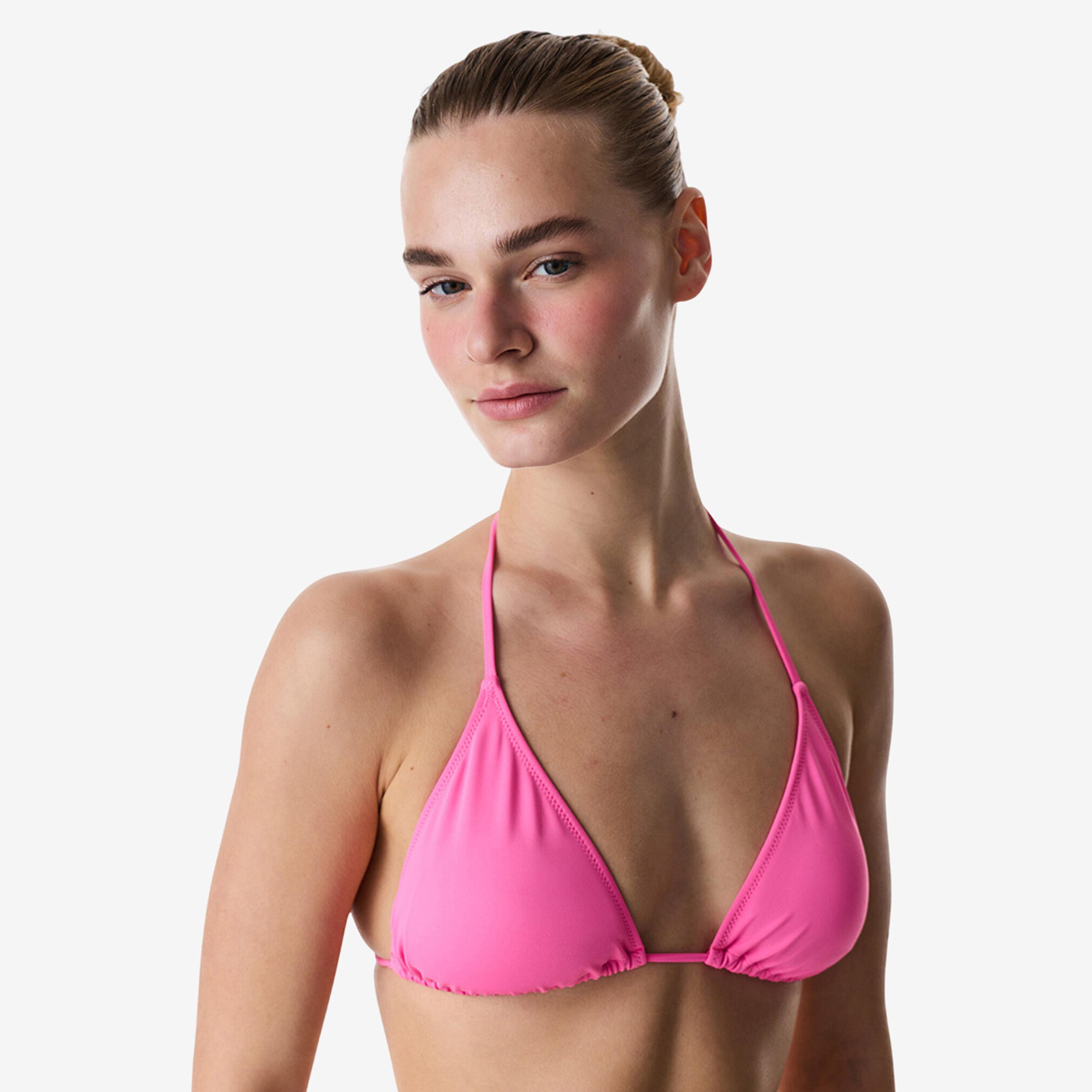 Penti Pink Plain Halter Neck Women's Bikini Top-women-clothing-swimandbeach-swim-bikinis-image-2