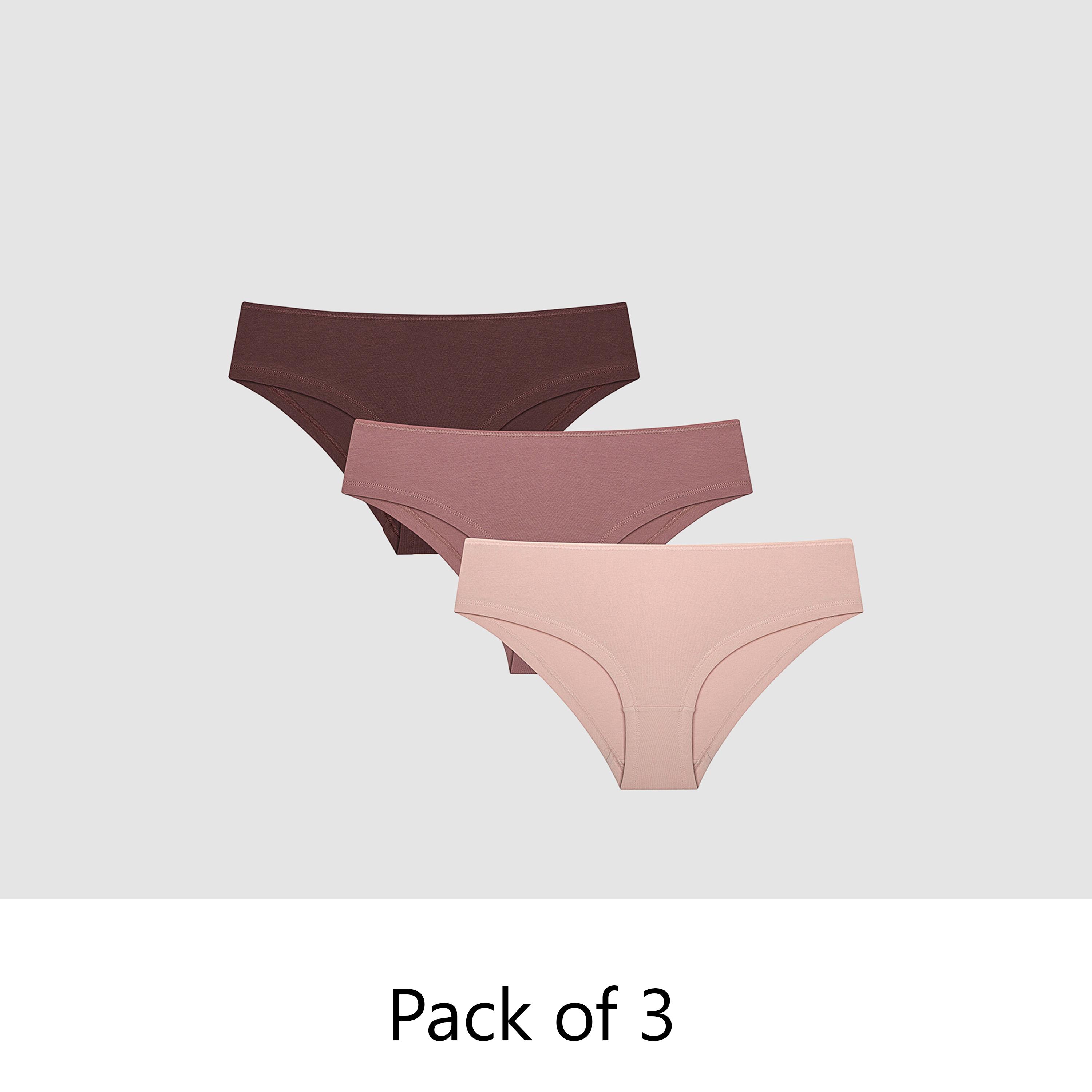 Penti Pack of 3 Earth Tones Multicolor Plain Medium Coverage Women's Hipster Panties-women-clothing-lingerie-panties-image-1