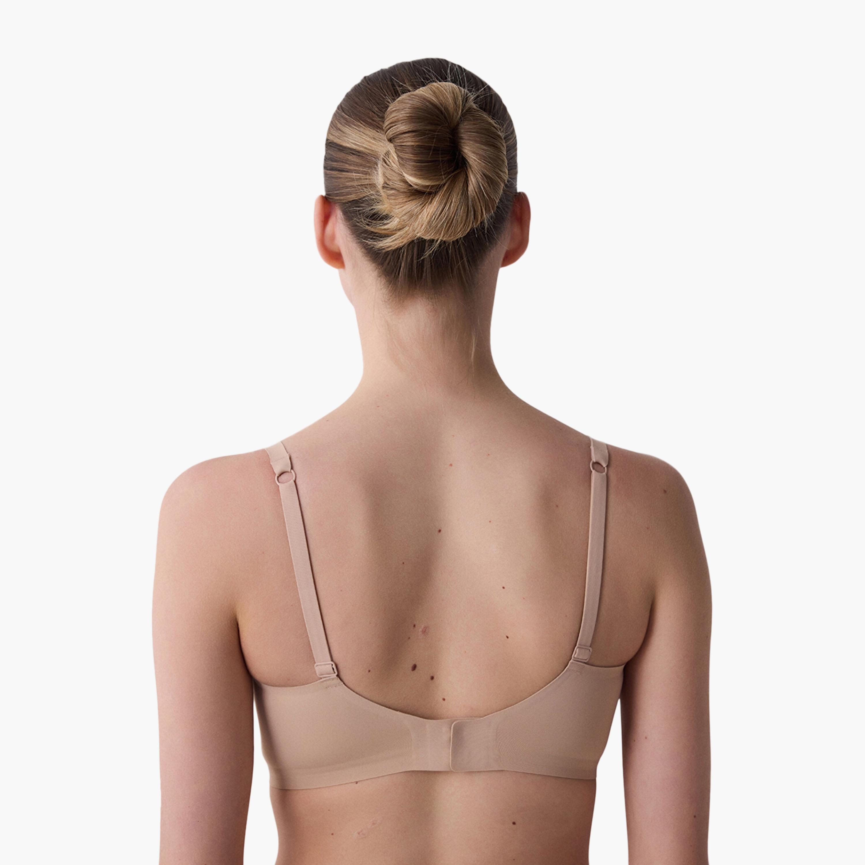 حمالة صدر نسائية مبطنة خفيفة الوزن غير سلكية إنفيزيبل كومفورت باللون البيج من بينتي-women-clothing-lingerie-bras-image-2