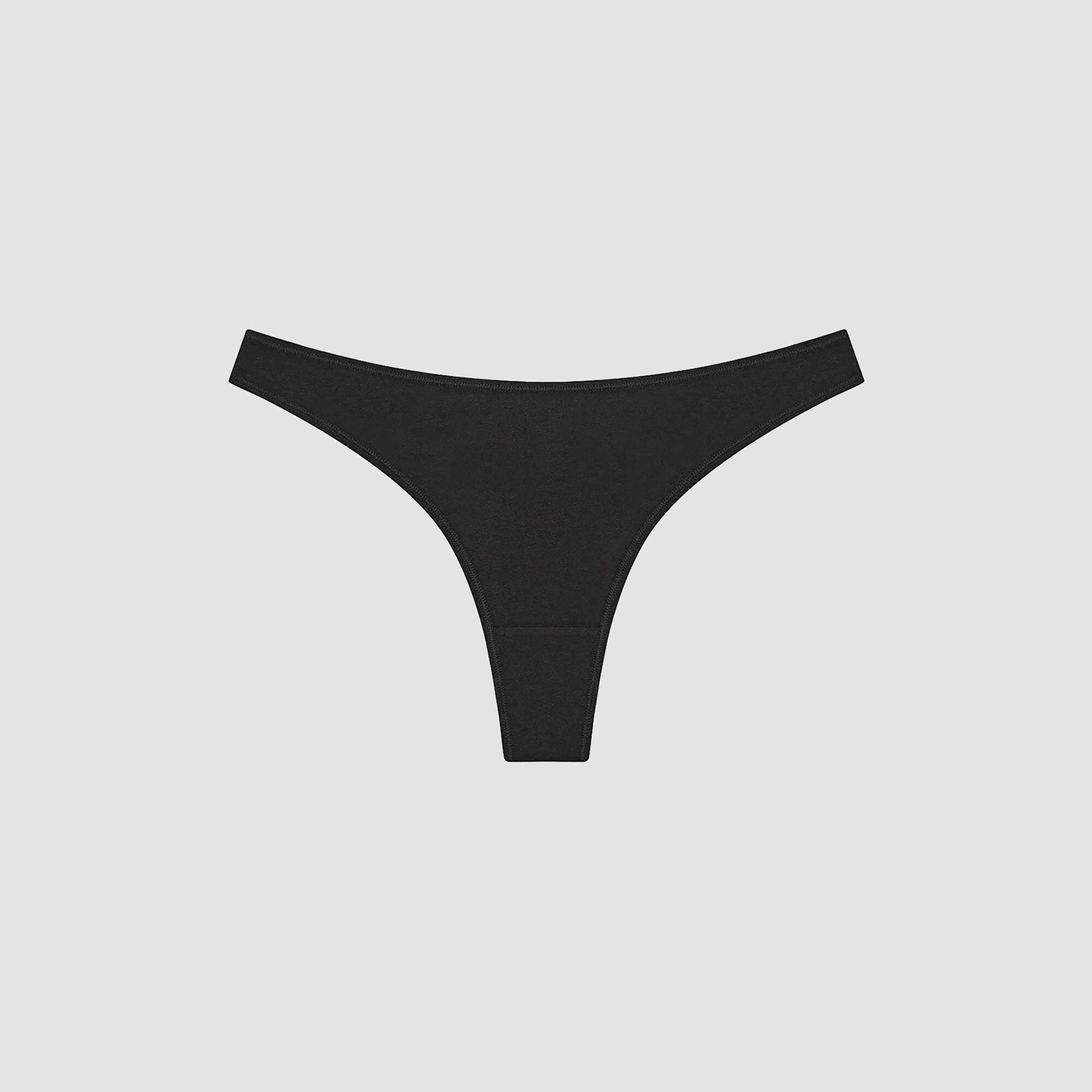 طقم من 3 قطع سروال داخلي نسائي متعدد الألوان سادة بتغطية منخفضة "ثونج" من بنتي-women-clothing-lingerie-panties-image-4