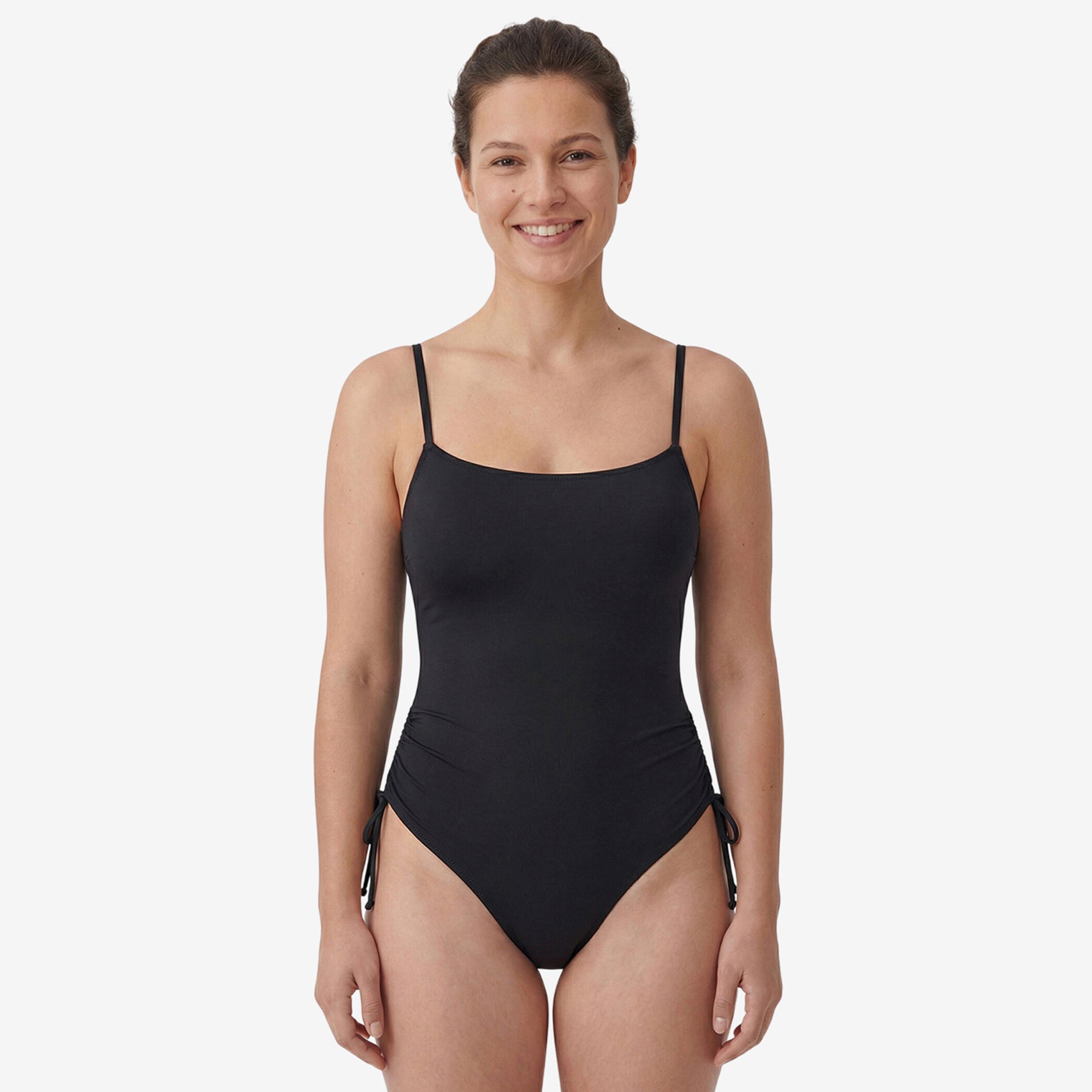 Penti Black Plain Strappy Women's Swimsuit-sports-gear-swimming-women-image-1