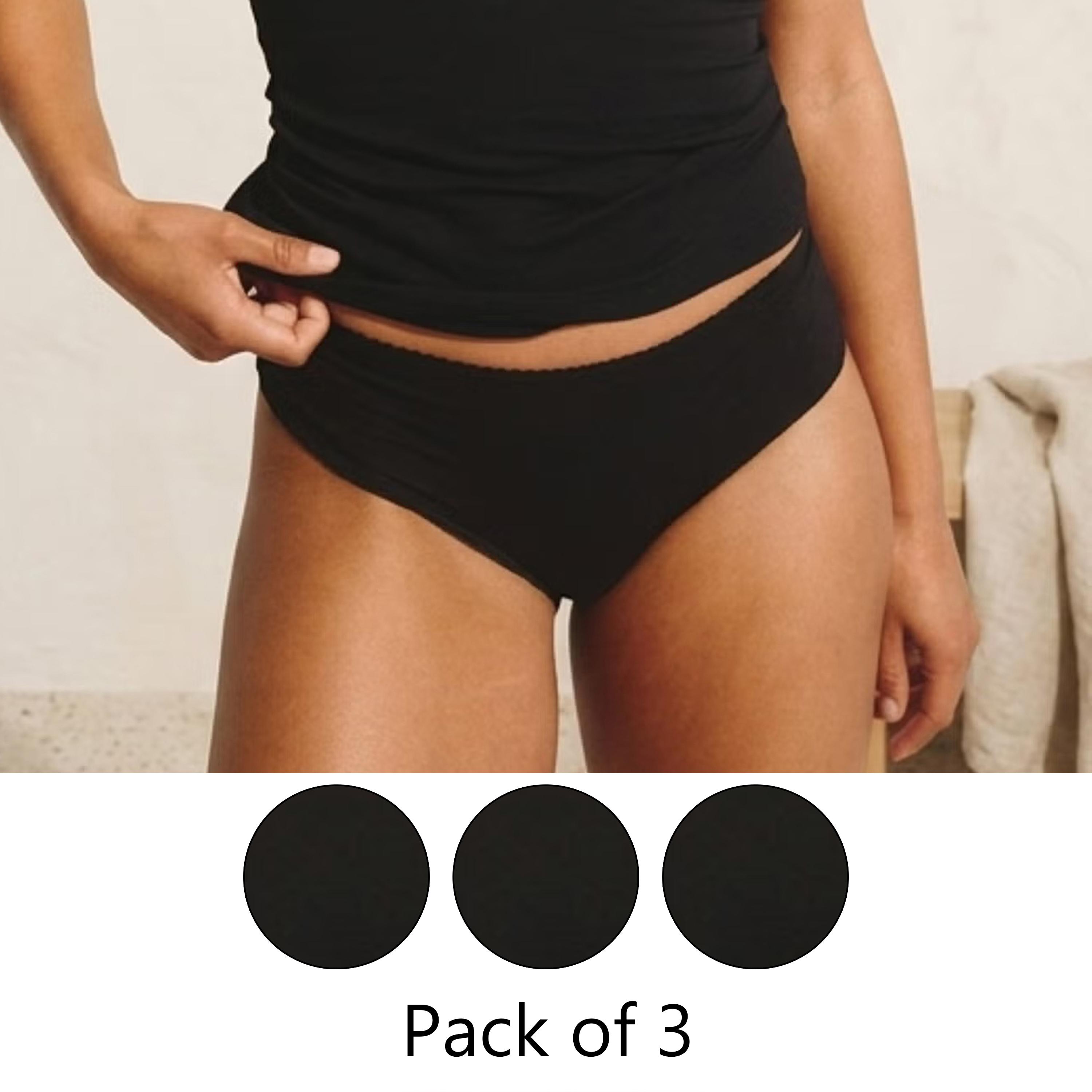عبوة من 3 قطع بيكيني داخلية نسائية متوسطة التغطية من بينتي-women-clothing-lingerie-panties-image-1
